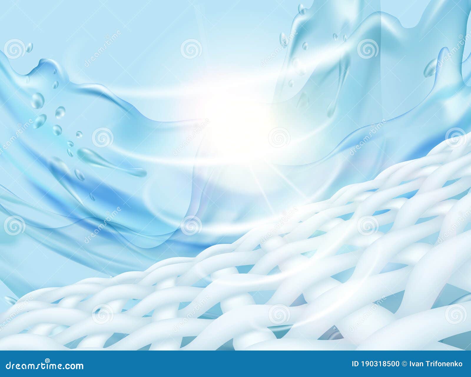 Clean Cloth Closeup with Splashes of Water in the Background Stock Vector -  Illustration of laundry, cloth: 190318500