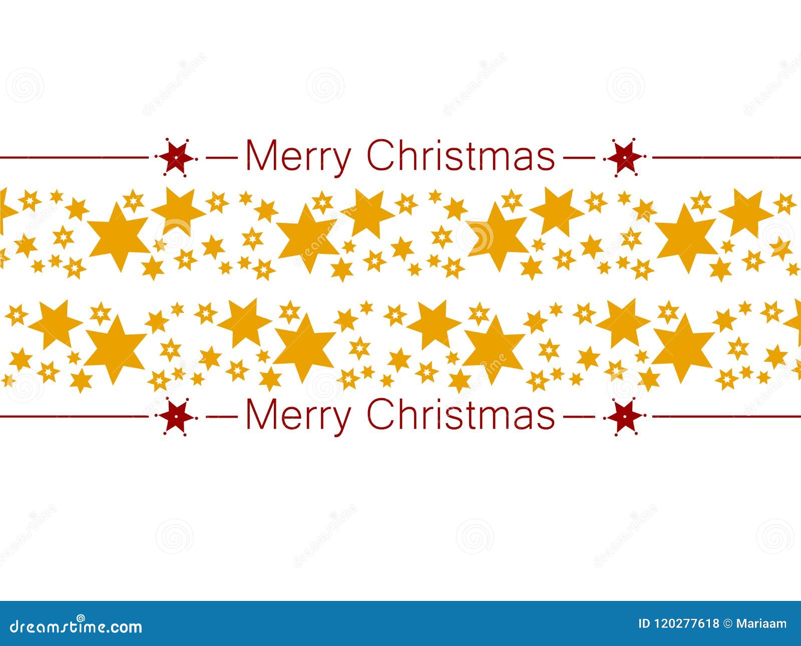 Merry Christmas decoration with stars