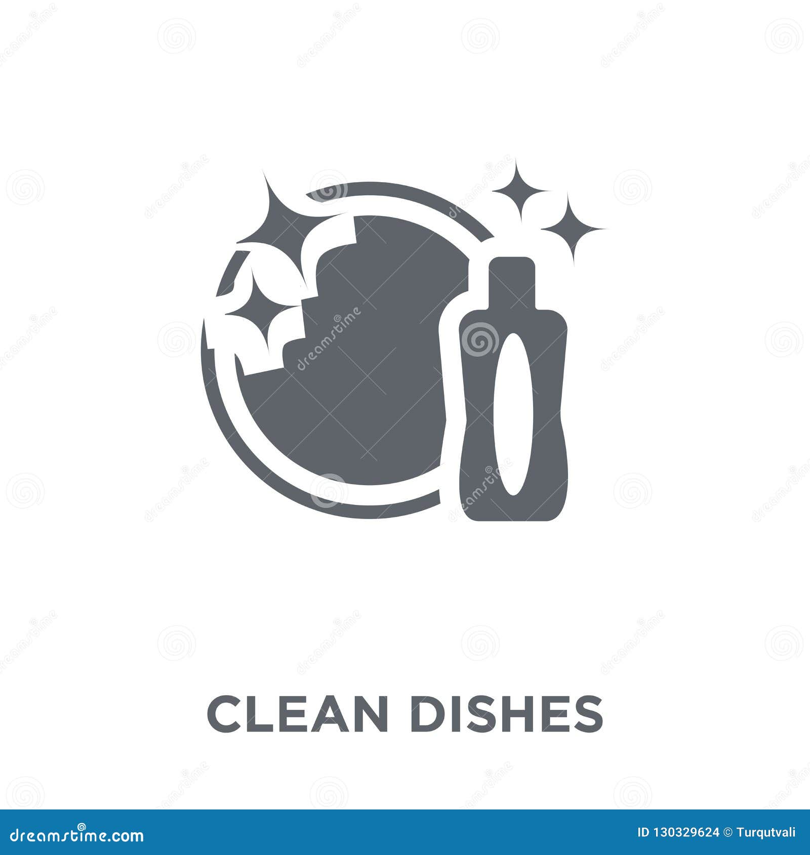 Clean Dishes Icon from Collection. Stock Vector Illustration of