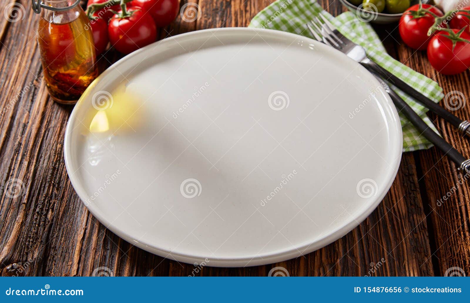 Clean Empty White Ceramic Pizza Plate Stock Photo Image of cutlery