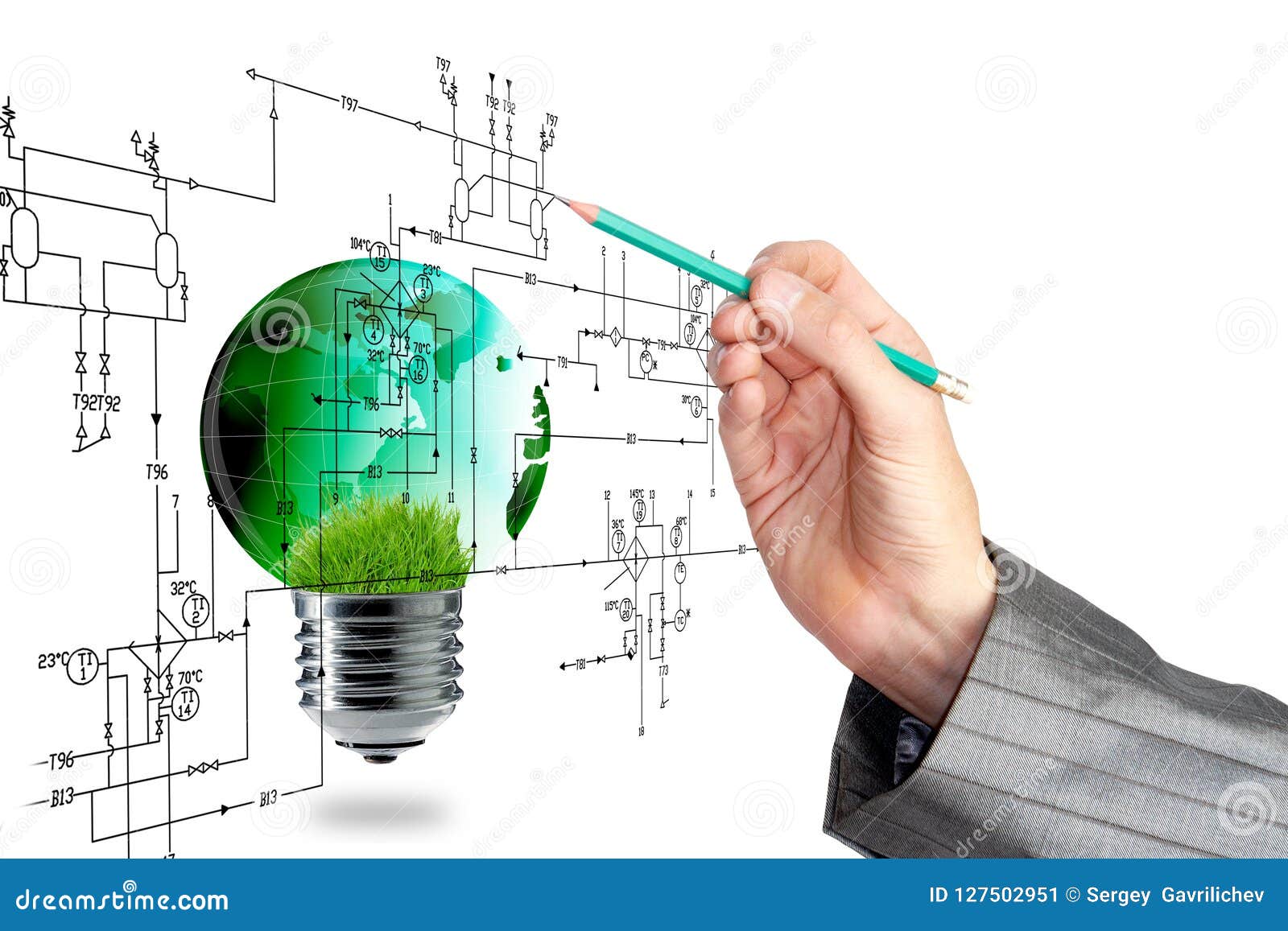 Clean Green Energy.recycling Technologies Stock Image Image of energy