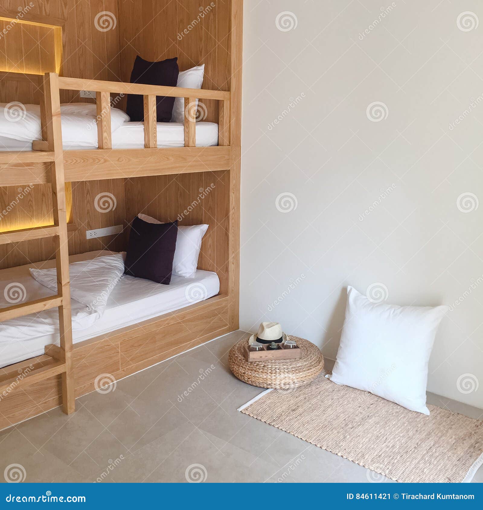 Wooden Bunk Beds Stock Image 200131123