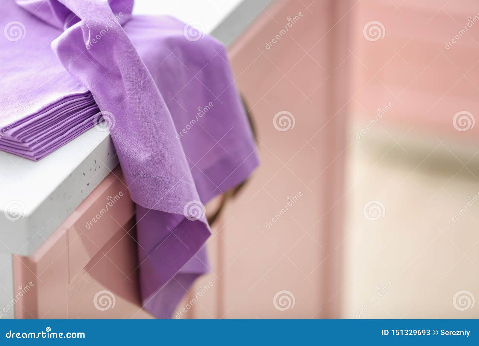 Clean Kitchen Towels on Table Stock Image Image of textile, towel