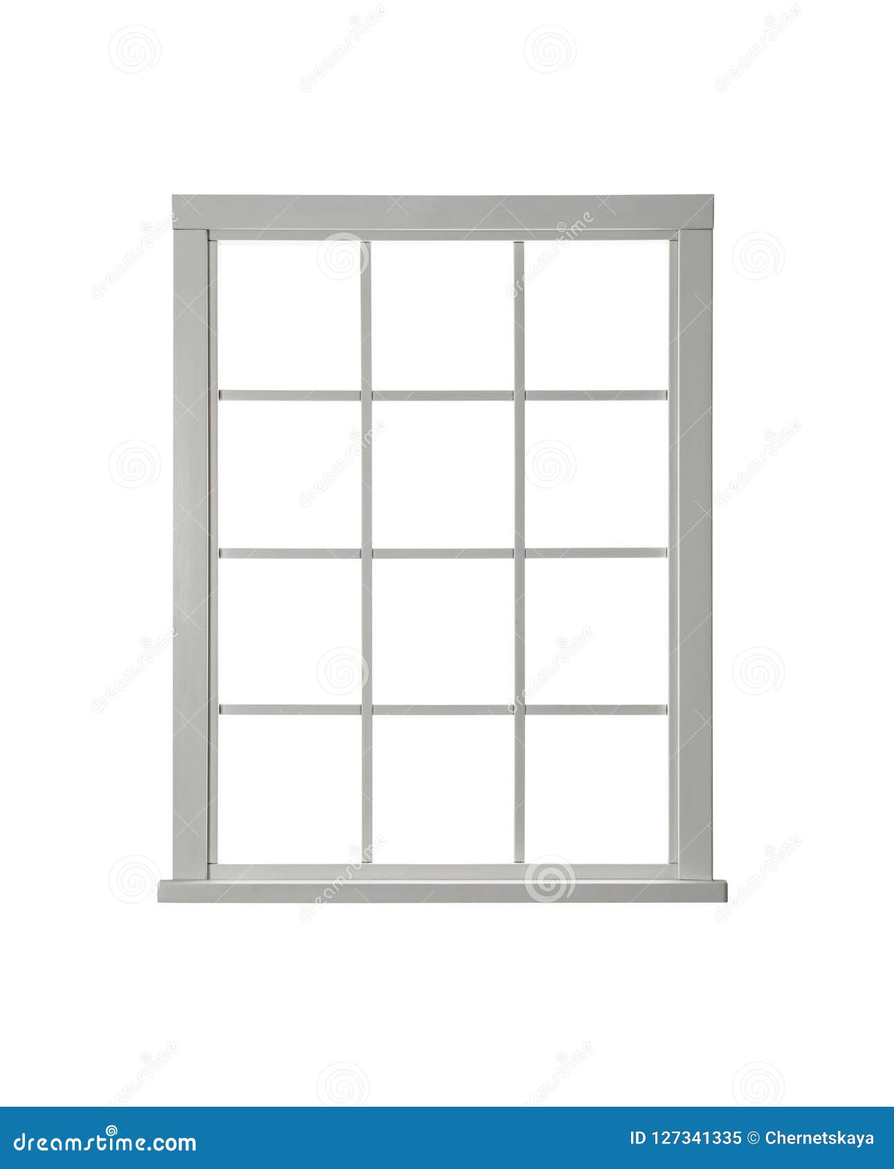 Clean Modern Window on White Background Stock Image - Image of room ...