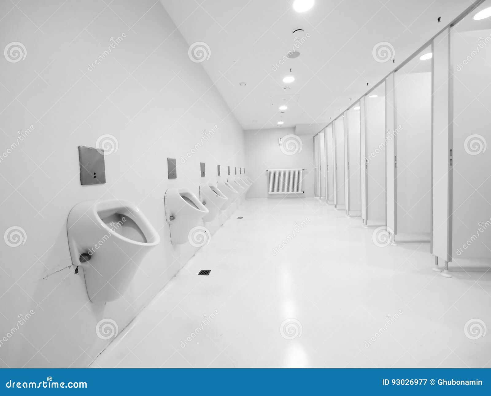 A clean new public toilet stock image. Image of tile 93026977