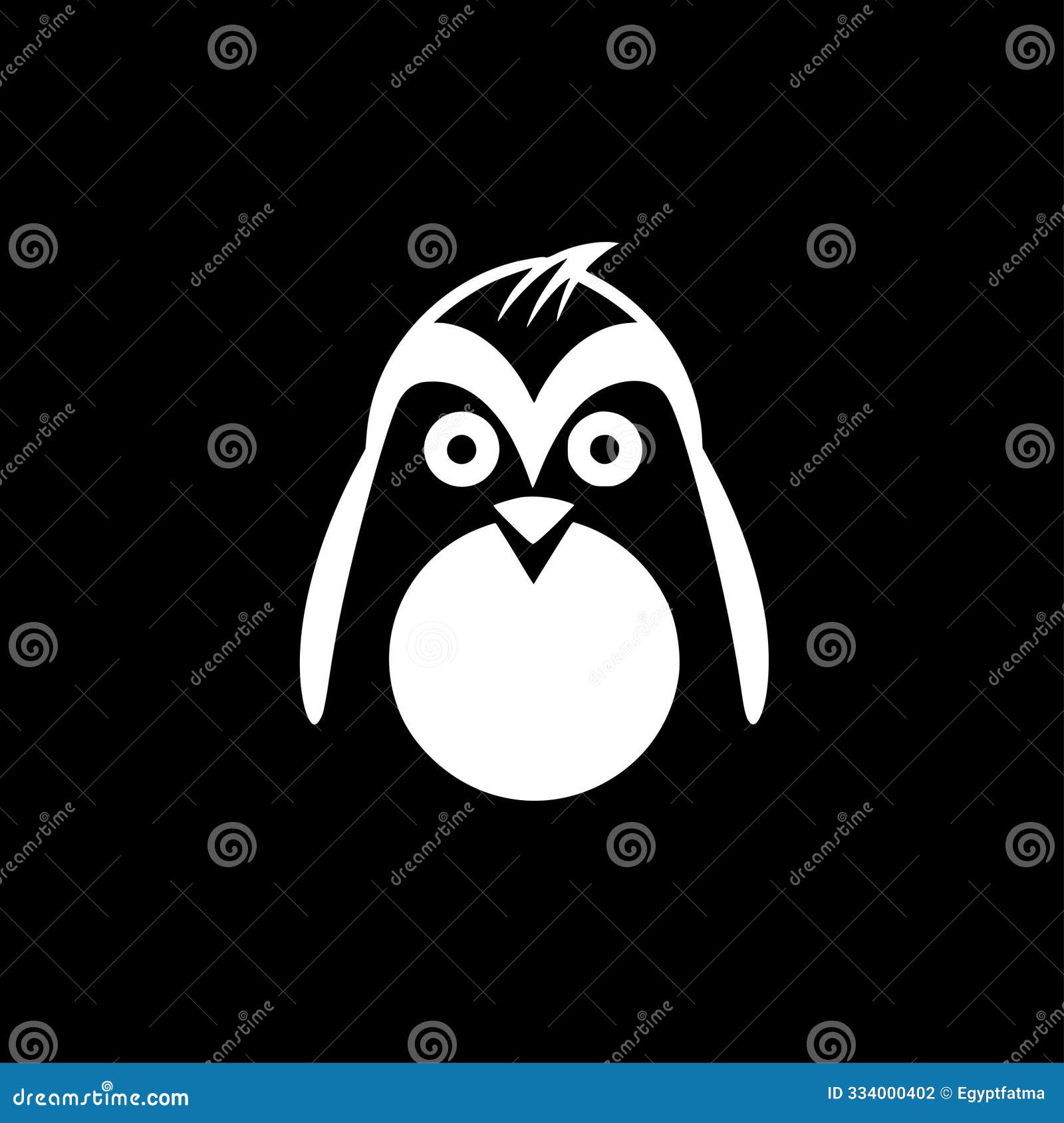 penguin - minimalist and flat logo -  
