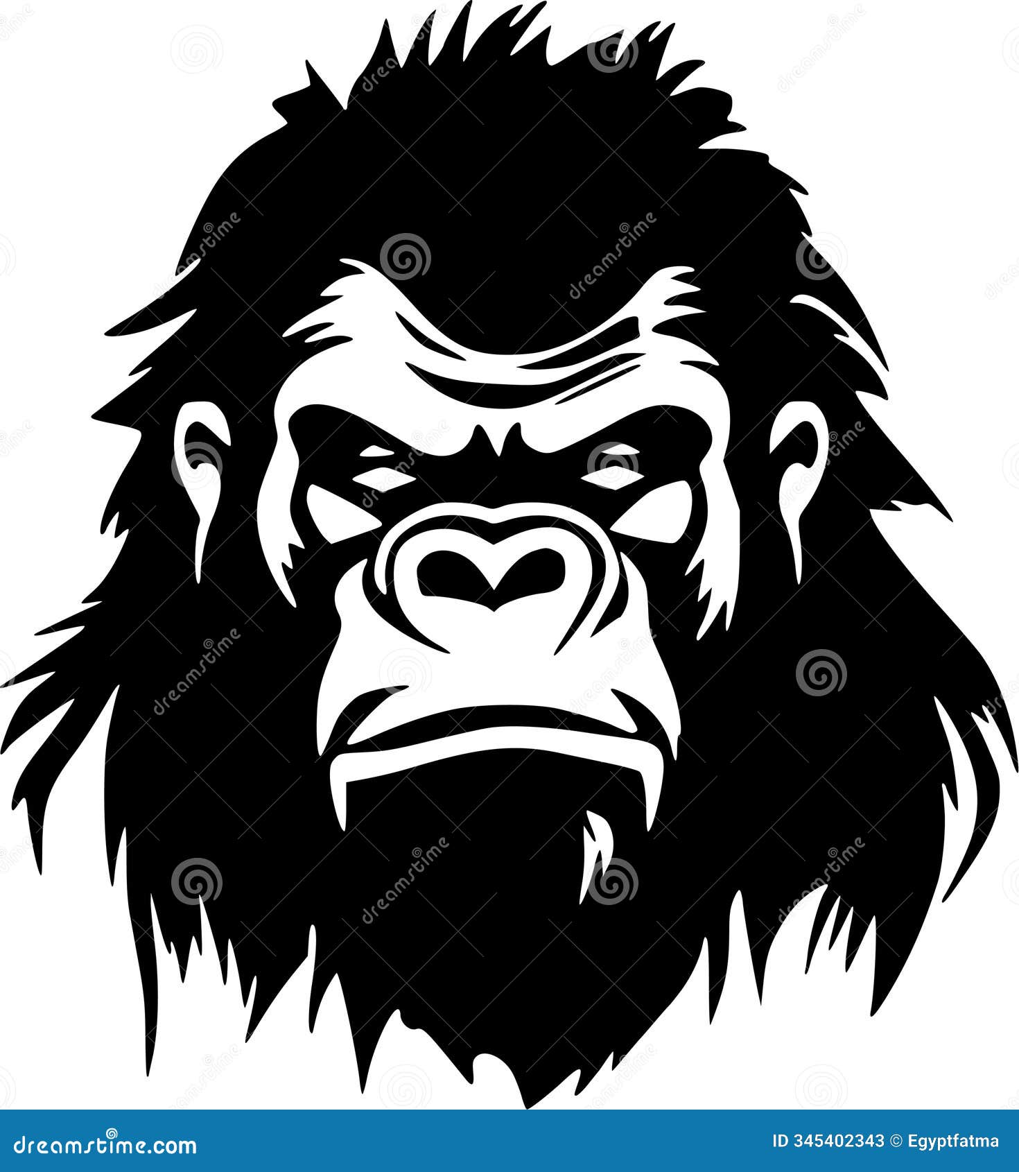 gorilla - black and white  