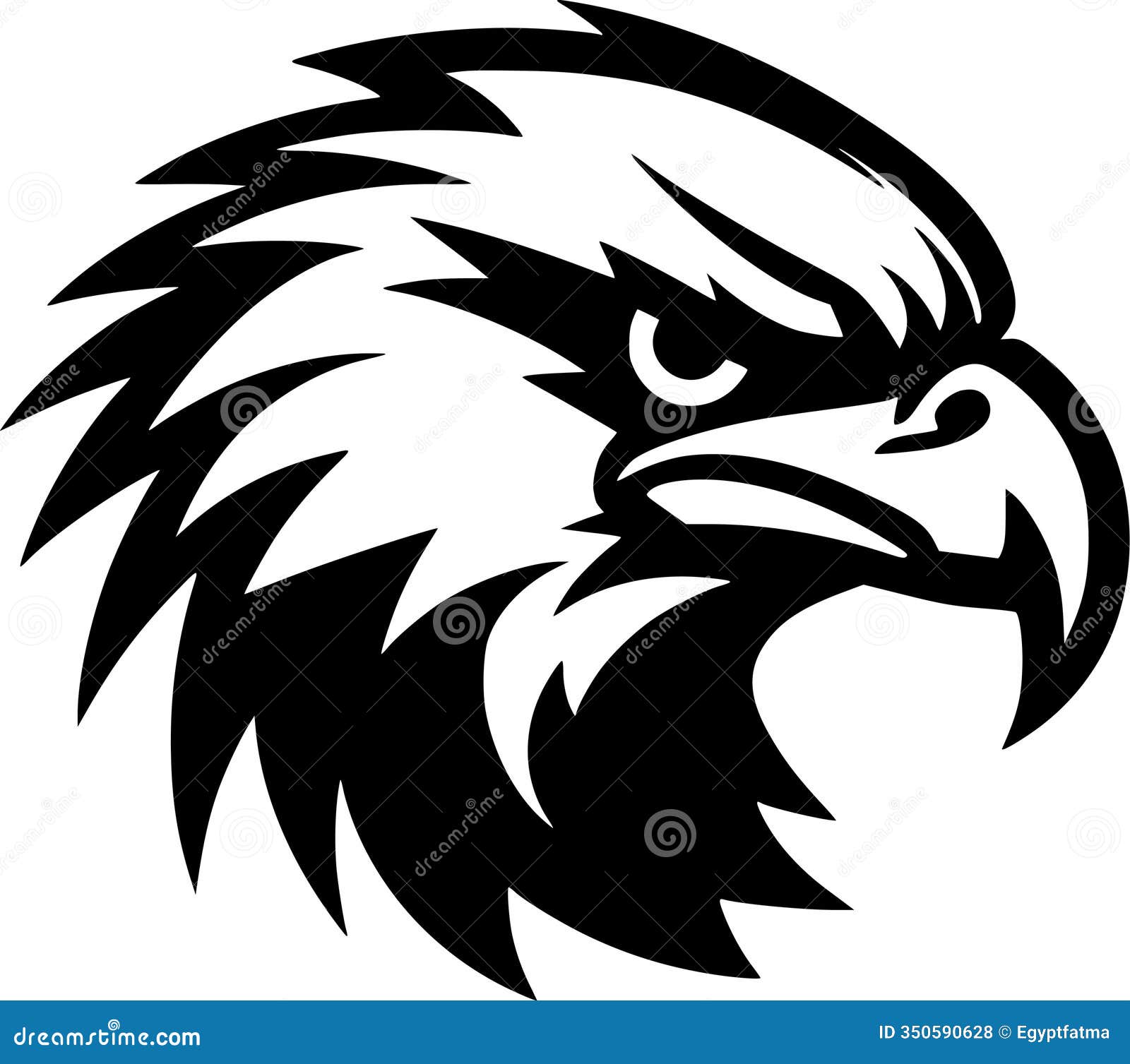 falcon - black and white  