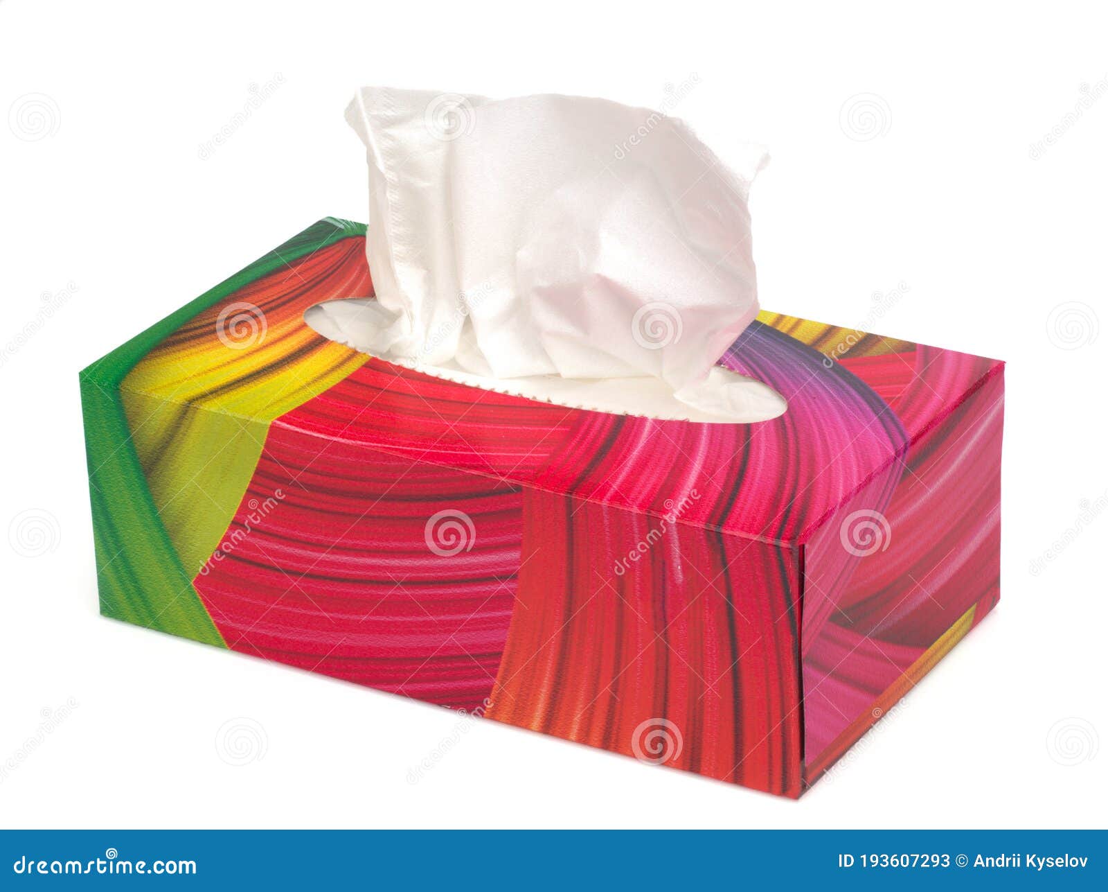 Clean Paper Napkins in the Paper Box on White Background, Top View Stock Image Image of