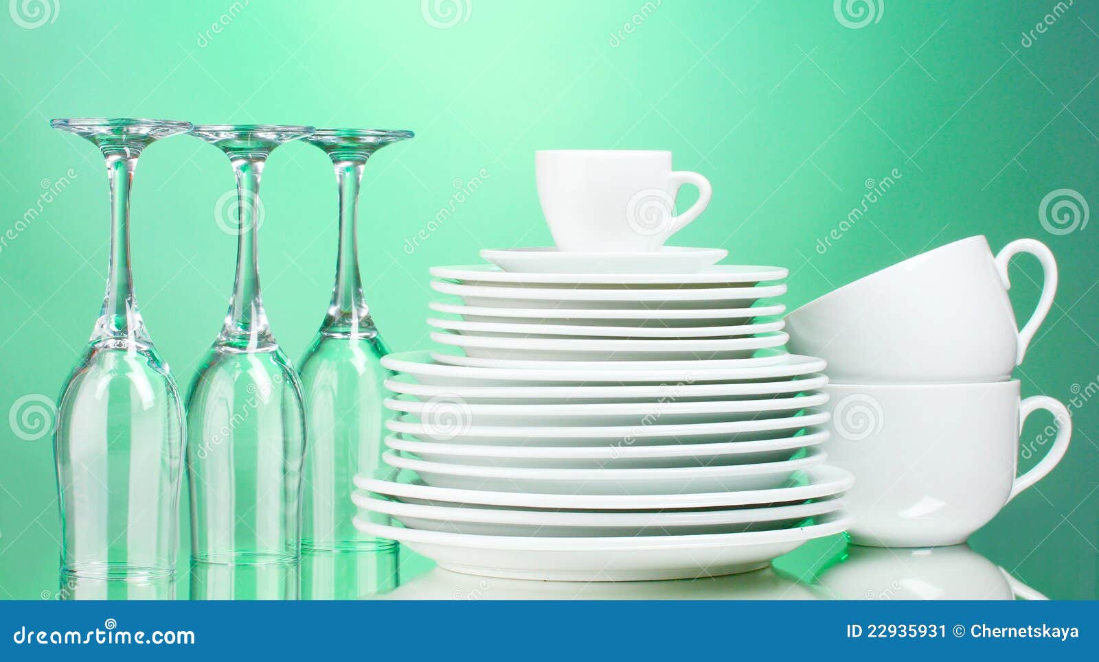 Clean Plates, Cups And Glasses Stock Image Image of dish, group 22935931