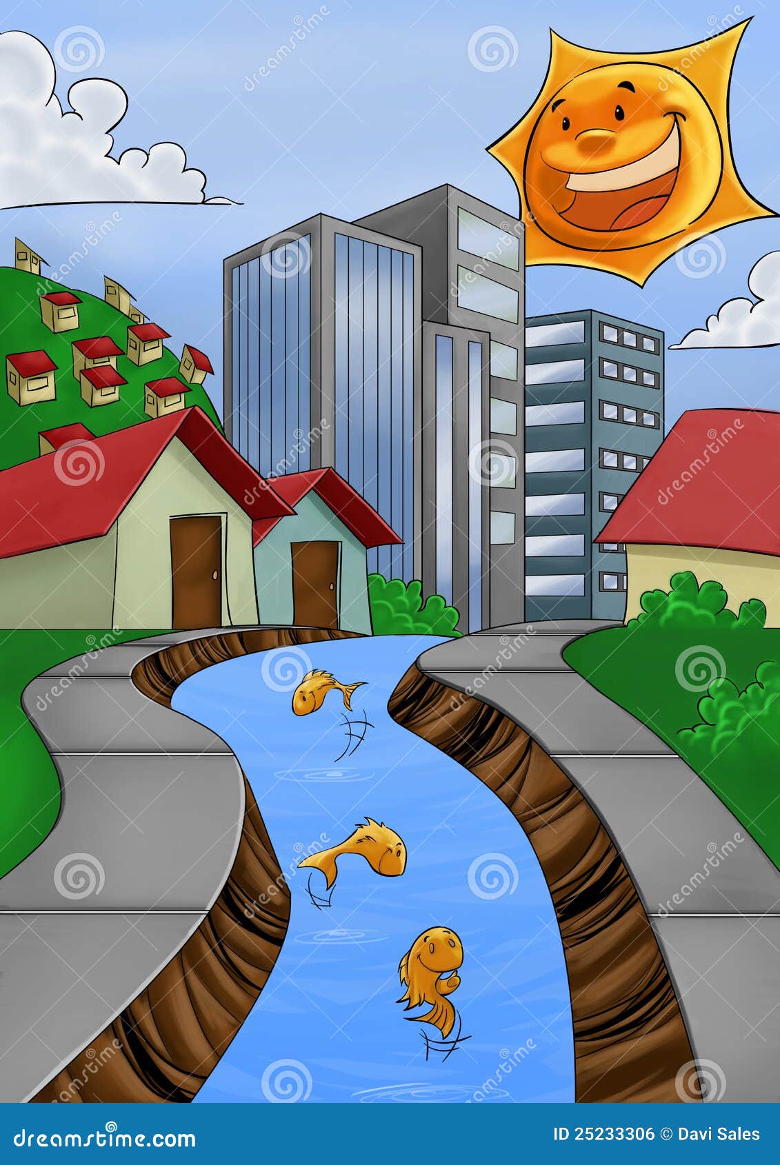Clean river stock illustration. Illustration of public 25233306