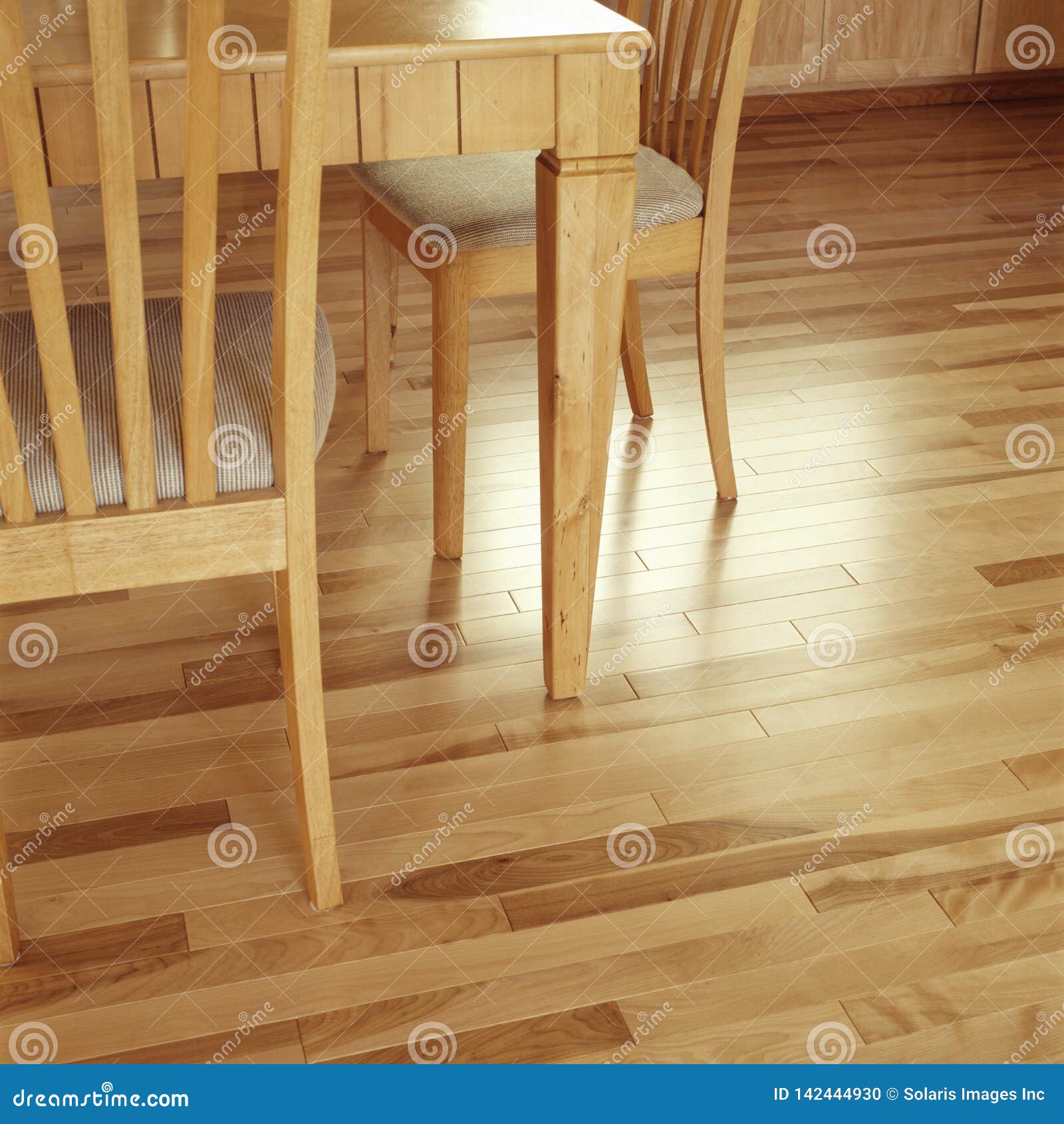 Clean Shiny Maple Wood Hardwood Floor Flooring In Contemporary