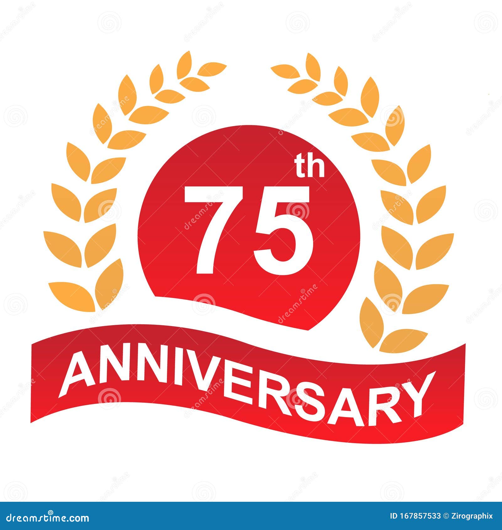 75th Anniversary Logo Illustration Art Stock Illustration ...