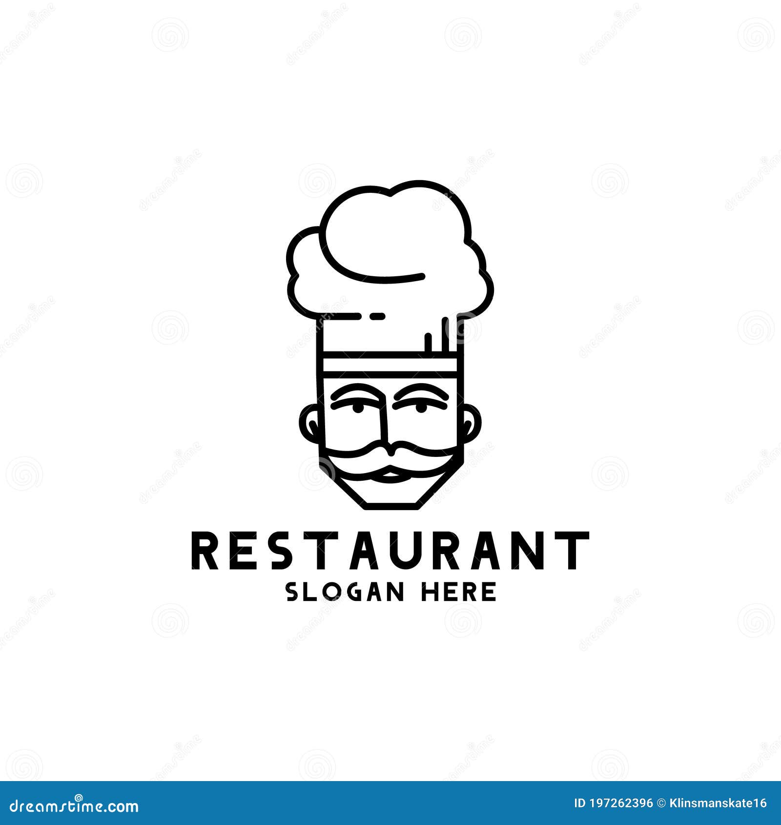 Clean and Simple Restaurant Logo Design Template Stock Illustration ...