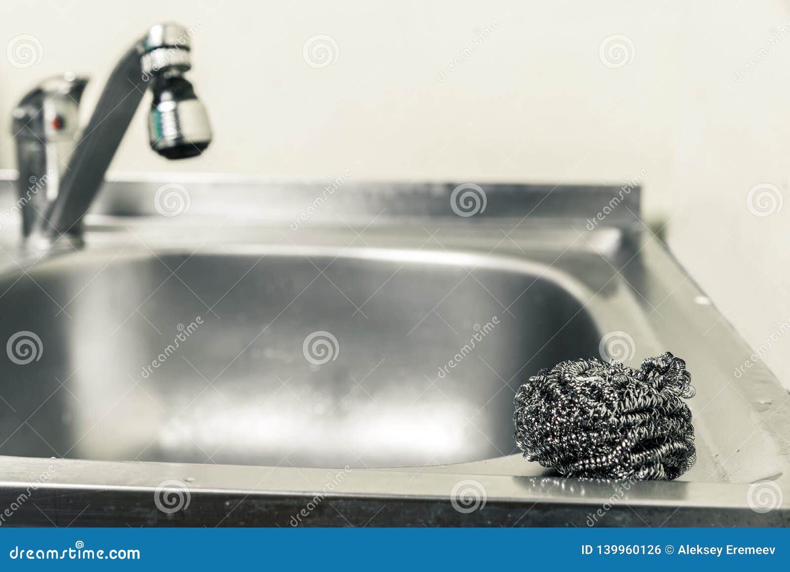 Clean Sink With Faucet Stock Photo Image Of Home Kitchen 139960126