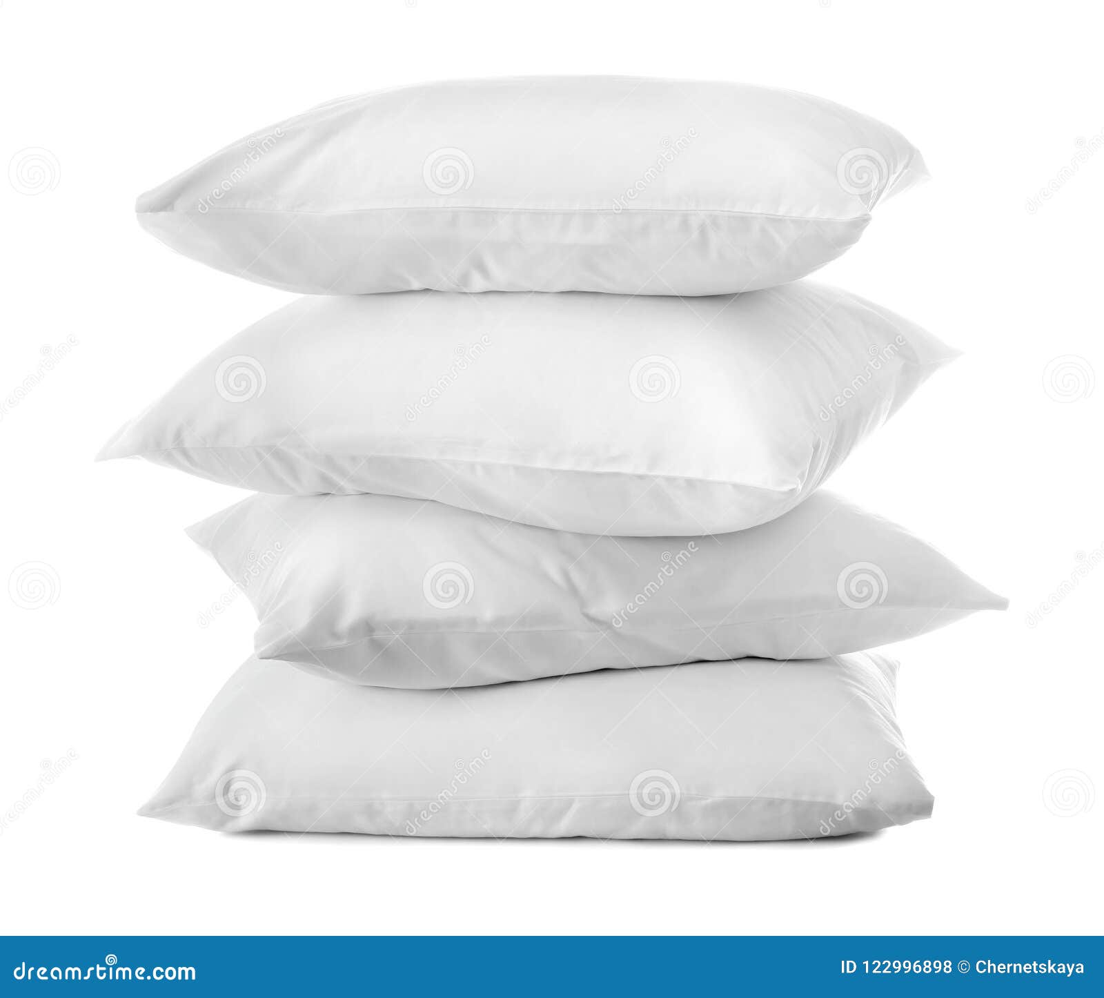 Two White Pillows On Bed Stock Photo, Picture and Royalty Free Image. Image  49668058.