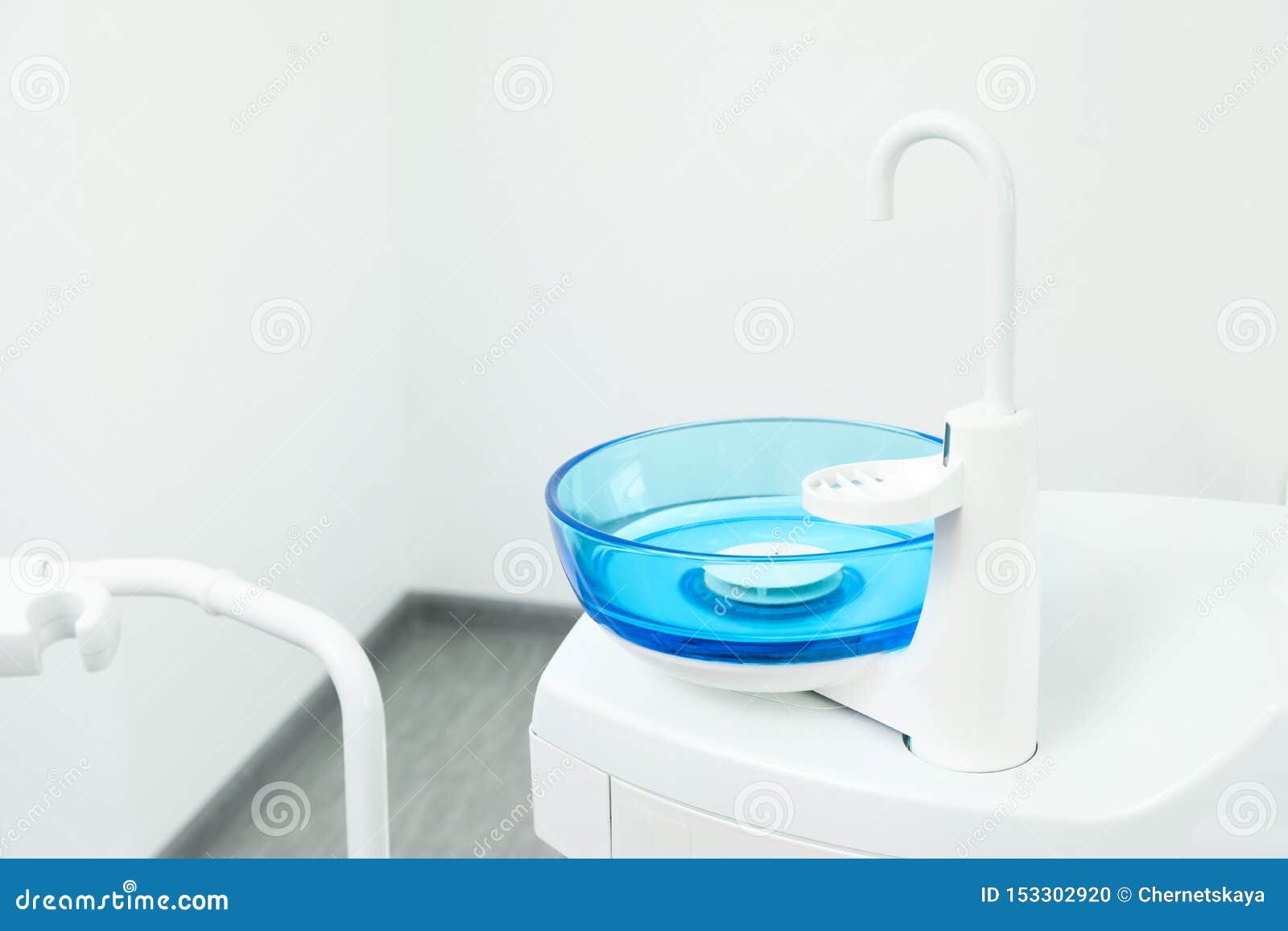 Clean Spit Sink in Dentist`s Office Stock Photo Image of office
