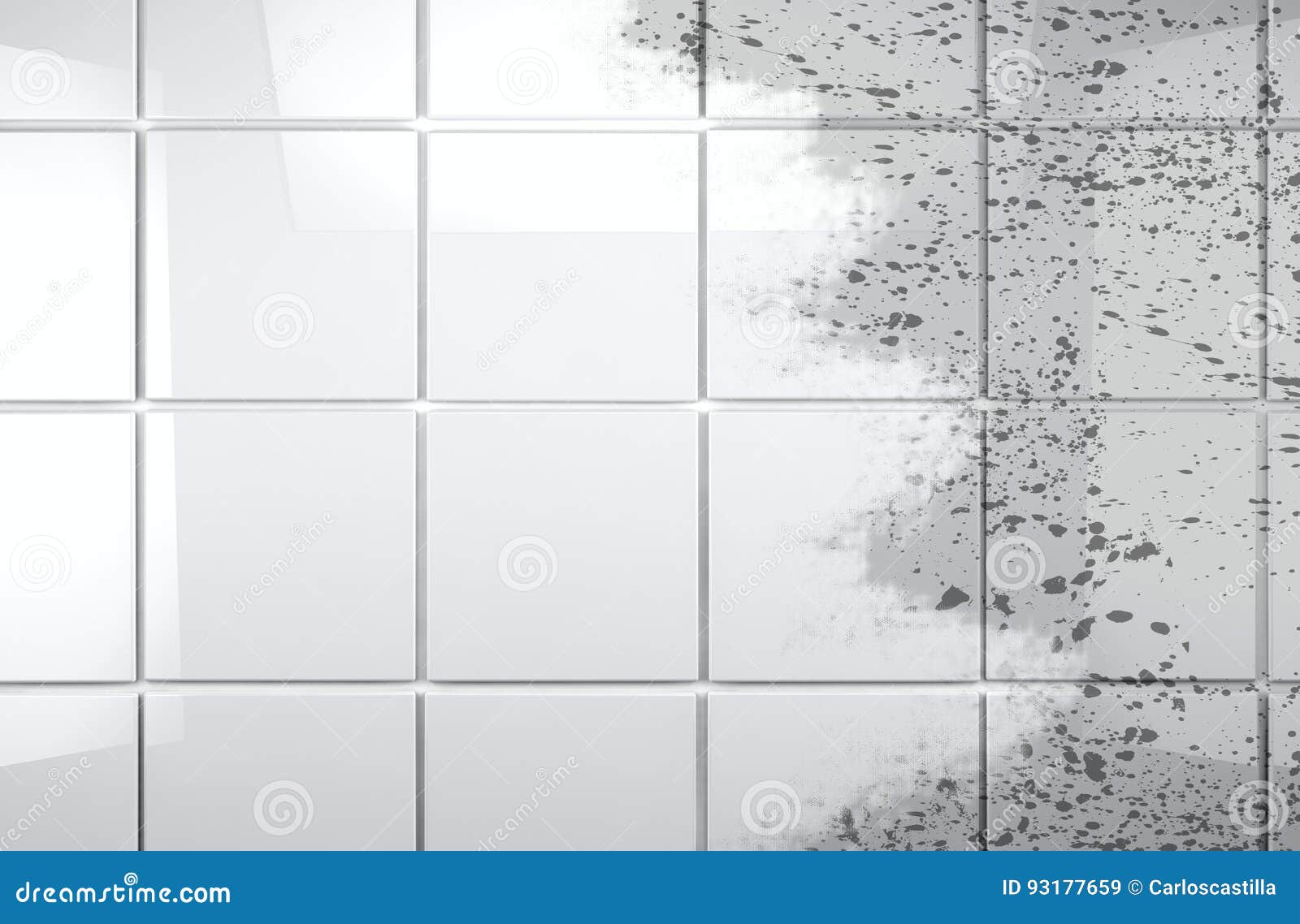 Clean Tile Wall Bathroom Background Stock Illustration Illustration