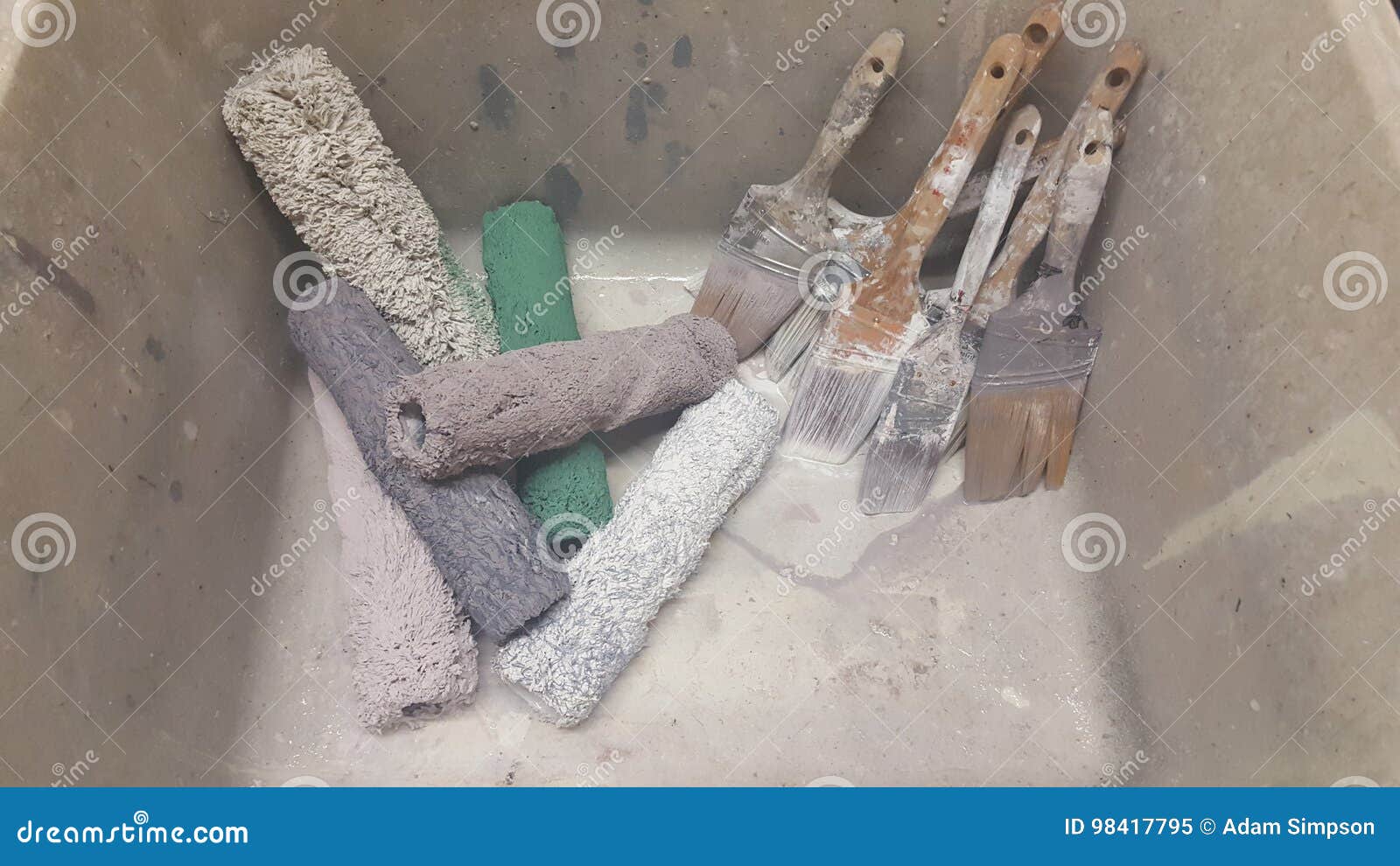 Paint Brushes Rollers Sink Stock Photos Free & RoyaltyFree Stock
