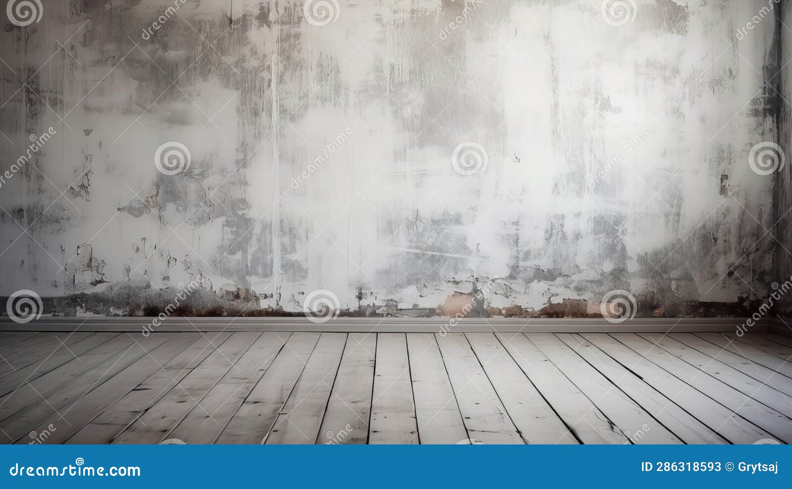 Clean Wall Evenly Whitewashed with White Paint Stock Illustration