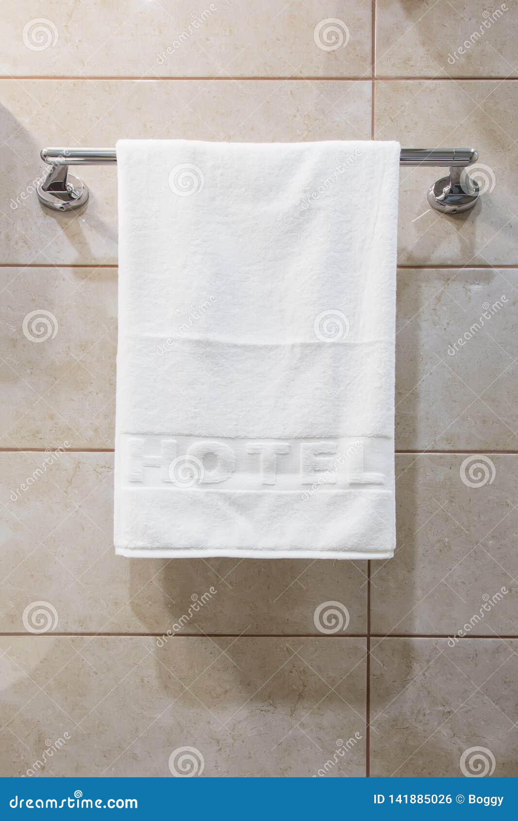 Clean White Towels in the Hotel Stock Photo Image of bathroom