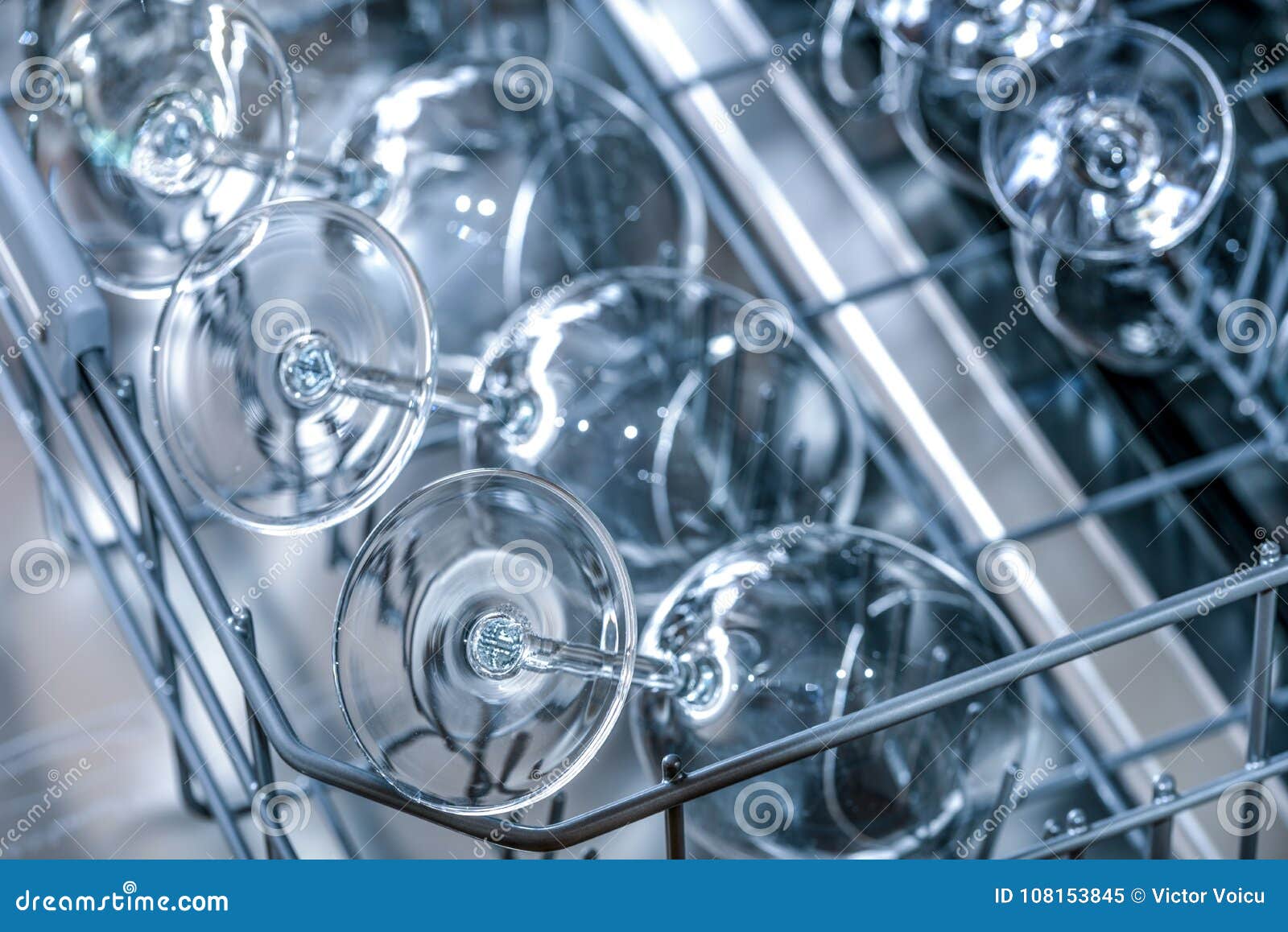Clean Wine Glass with Washing Machine Stock Image Image of glasses