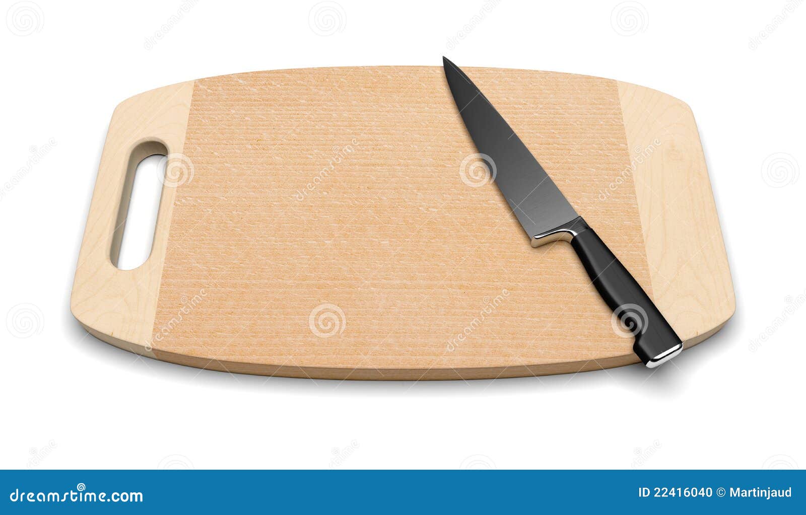 Clean Wooden Cutting Board with Knife Stock Photo Image of close