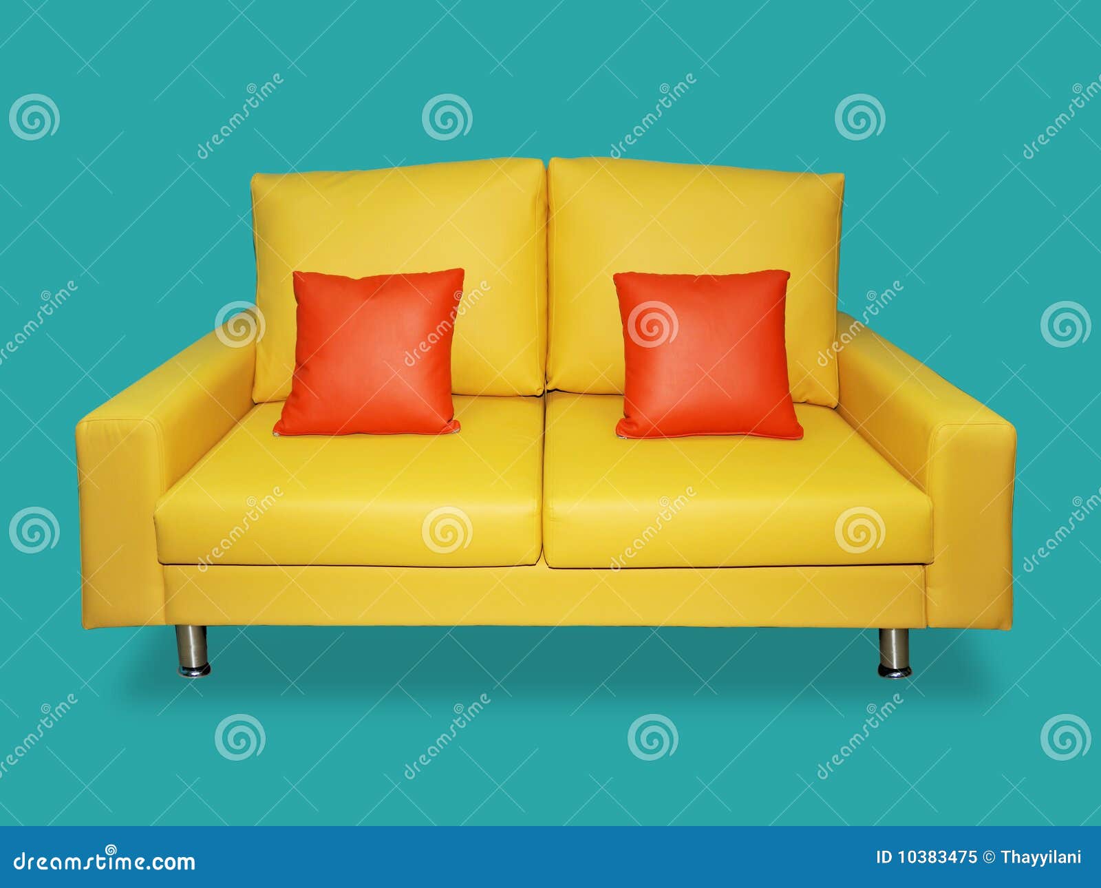 clean yellow pillows