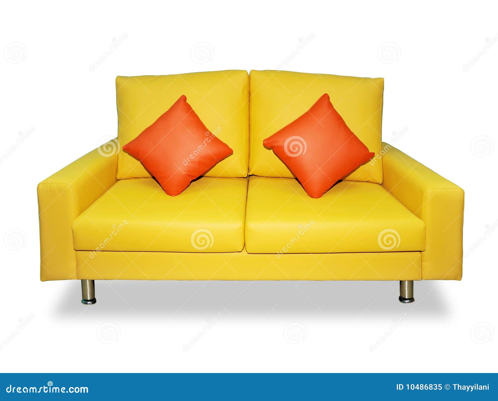 clean yellow pillows