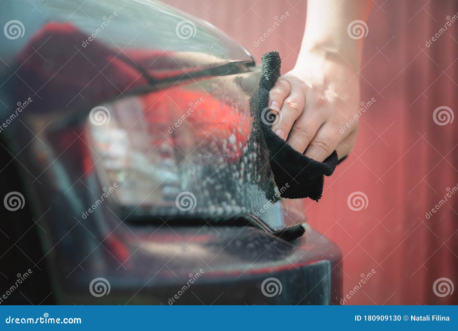 Headlight cleaning machine stock photo. Image of dusty 180909130