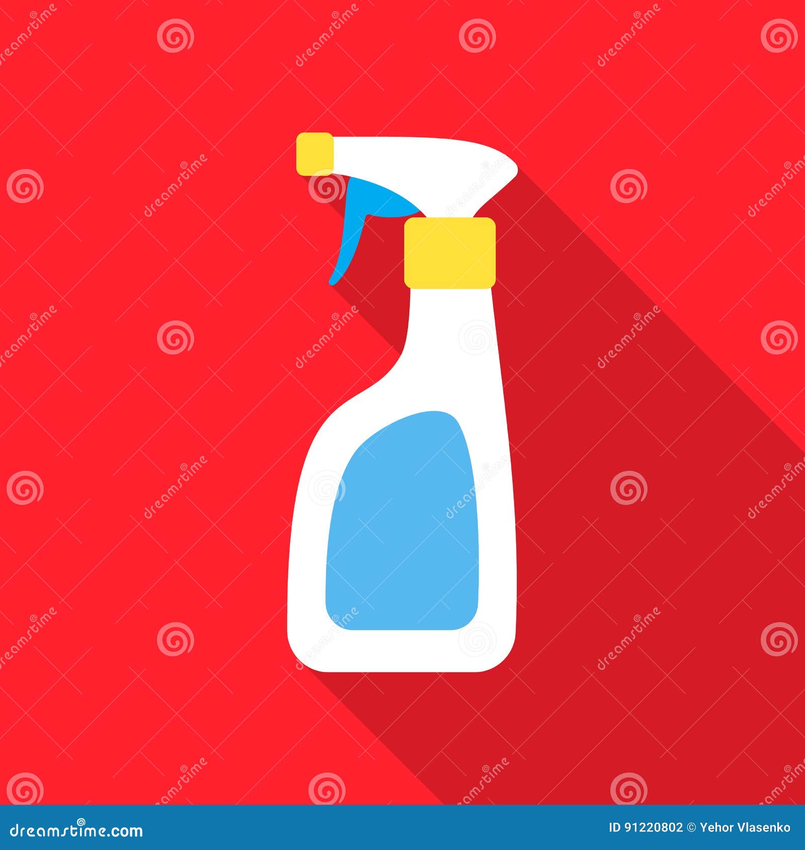 Cleaner Spray Flat Icon. Illustration for  and Mobile Design. Stock