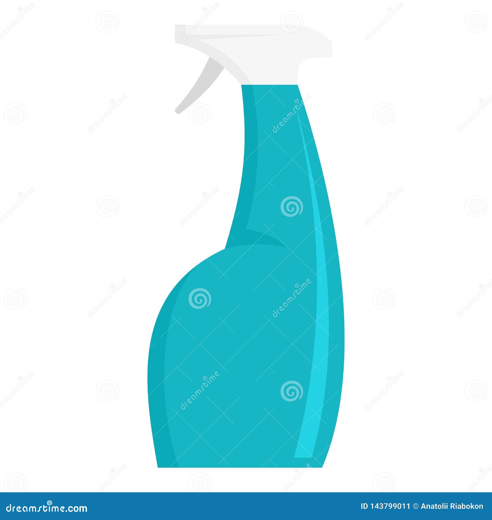 Cleaner Spray Icon, Flat Style Stock Vector Illustration of glass