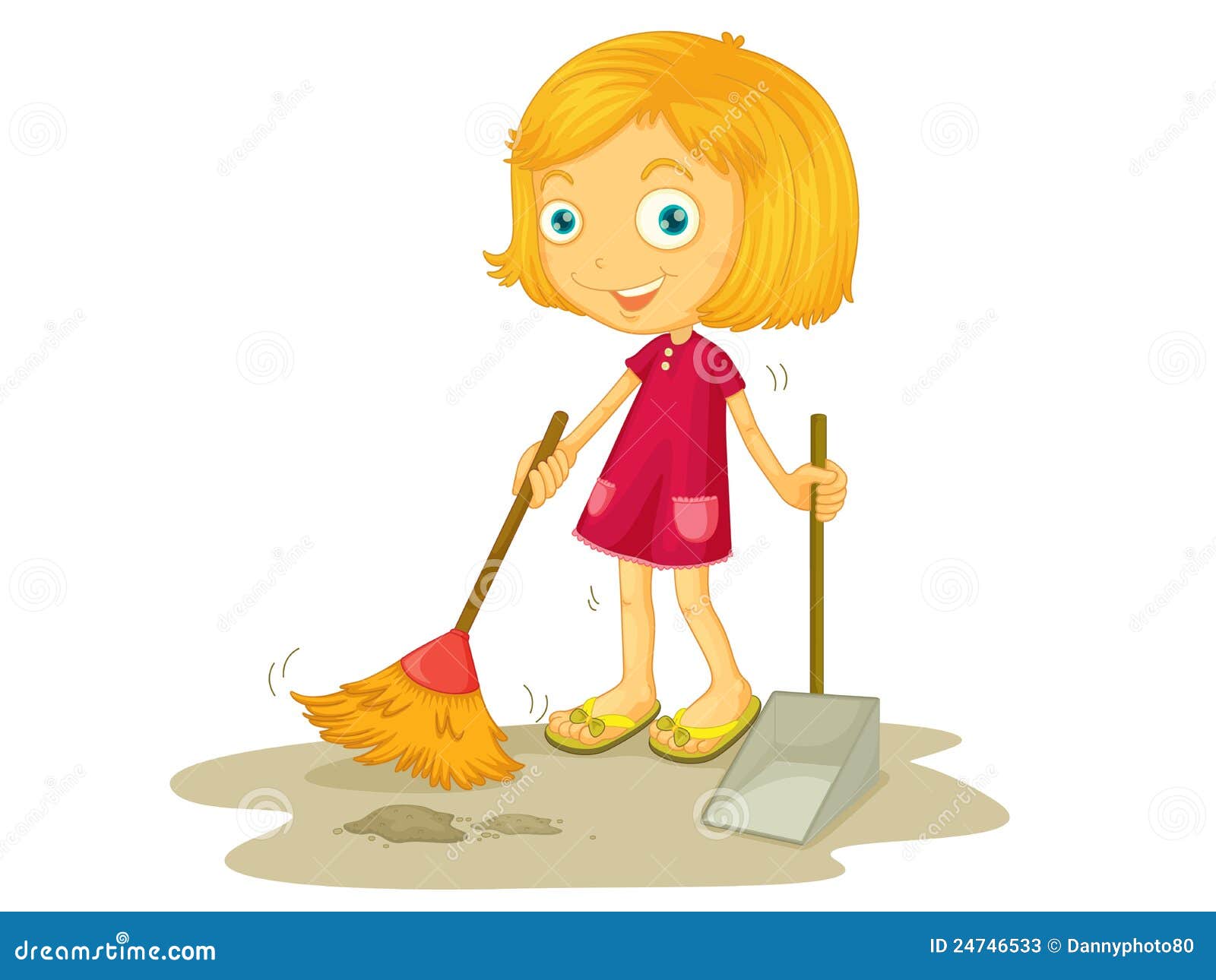 Child Sweeping Stock Illustrations – 580 Child Sweeping Stock