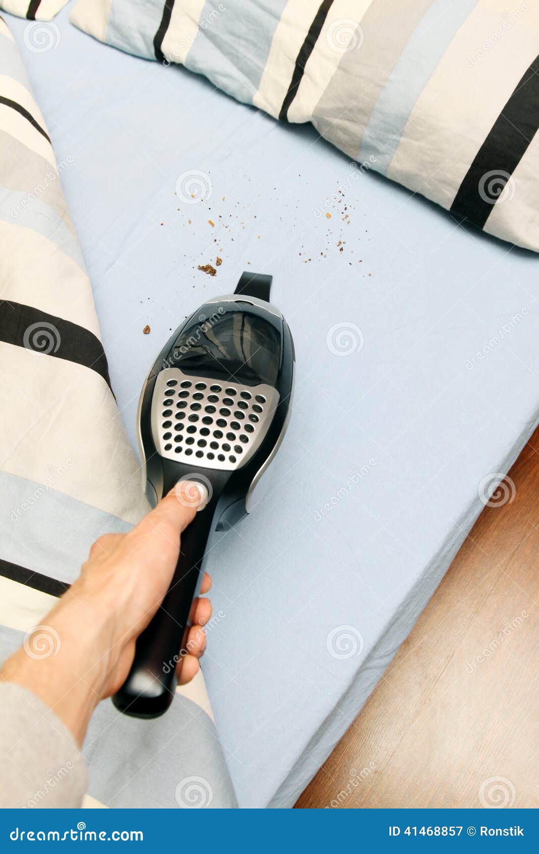 Cleaning Bed with Vacuum Cleaner Stock Image Image of hoover, indoors