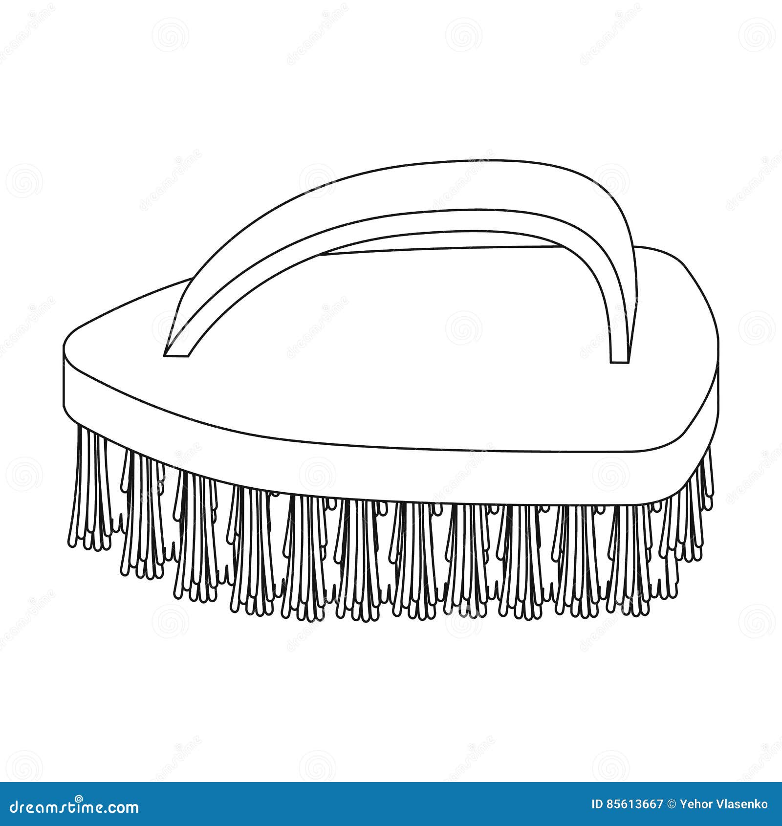 Scrub brush linear icon. Thin line illustration. Carpet cleaning brush.  Contour symbol. Vector isolated outline drawing. Editable stroke 10430190  Vector Art at Vecteezy