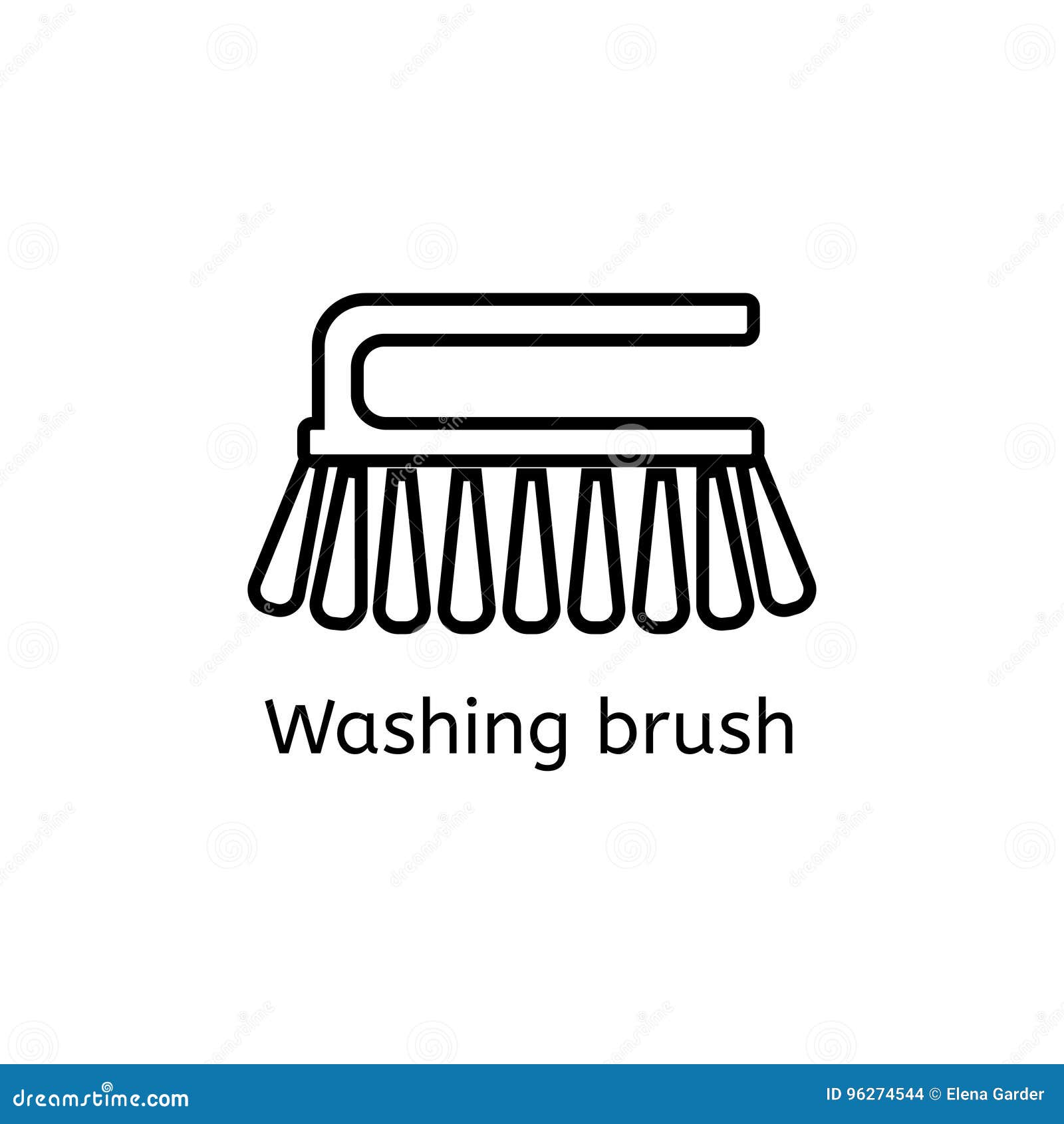 Cleaning Brush Simple Line Icon. Washing Brush Thin Linear Signs Stock  Illustration - Illustration of bucket, design: 96274544