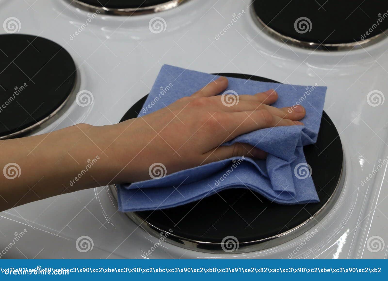 Cleaning Electric Ovens with a Soft Cloth. Stock Image Image of cloth
