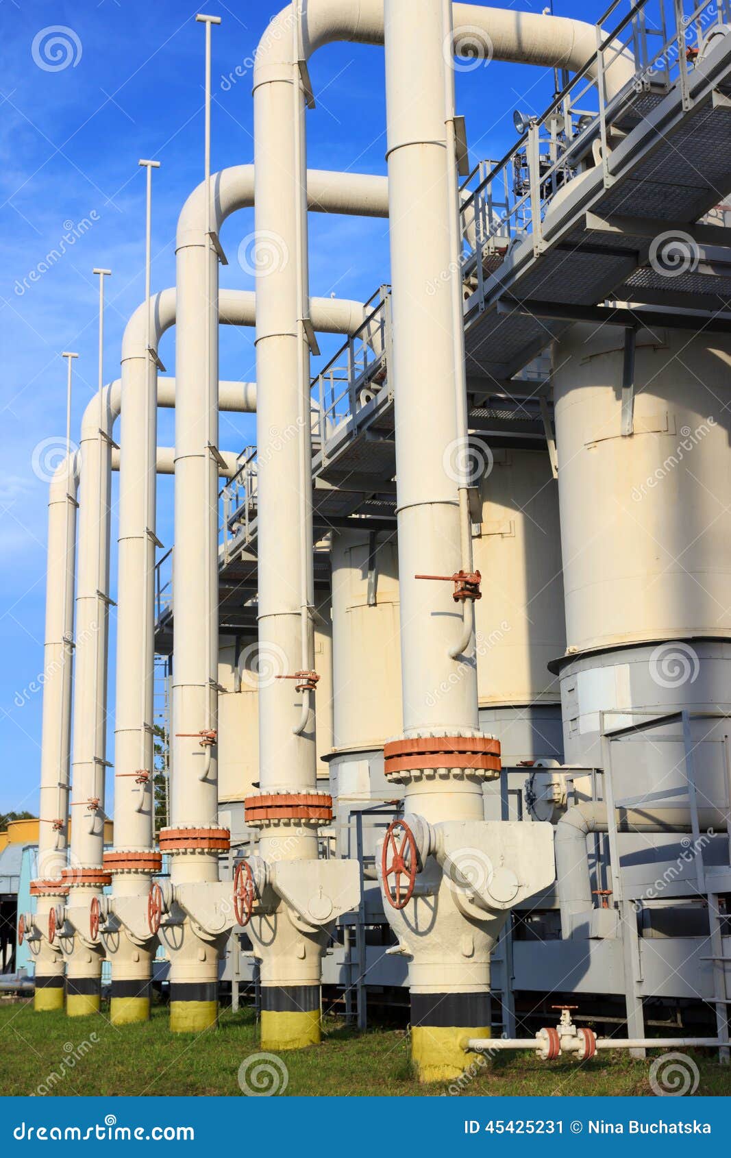 Cleaning Equipment on Compressor Station Stock Image Image of