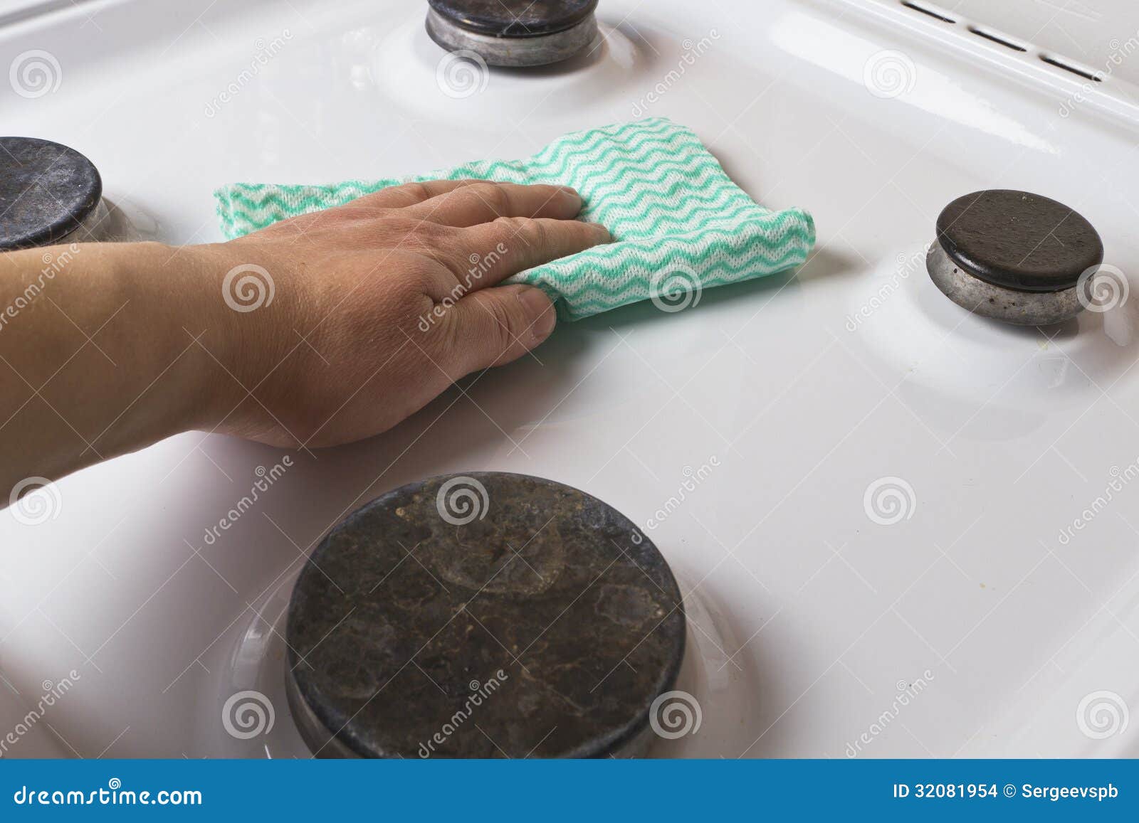 Cleaning gas range stock photo. Image of home, service 32081954