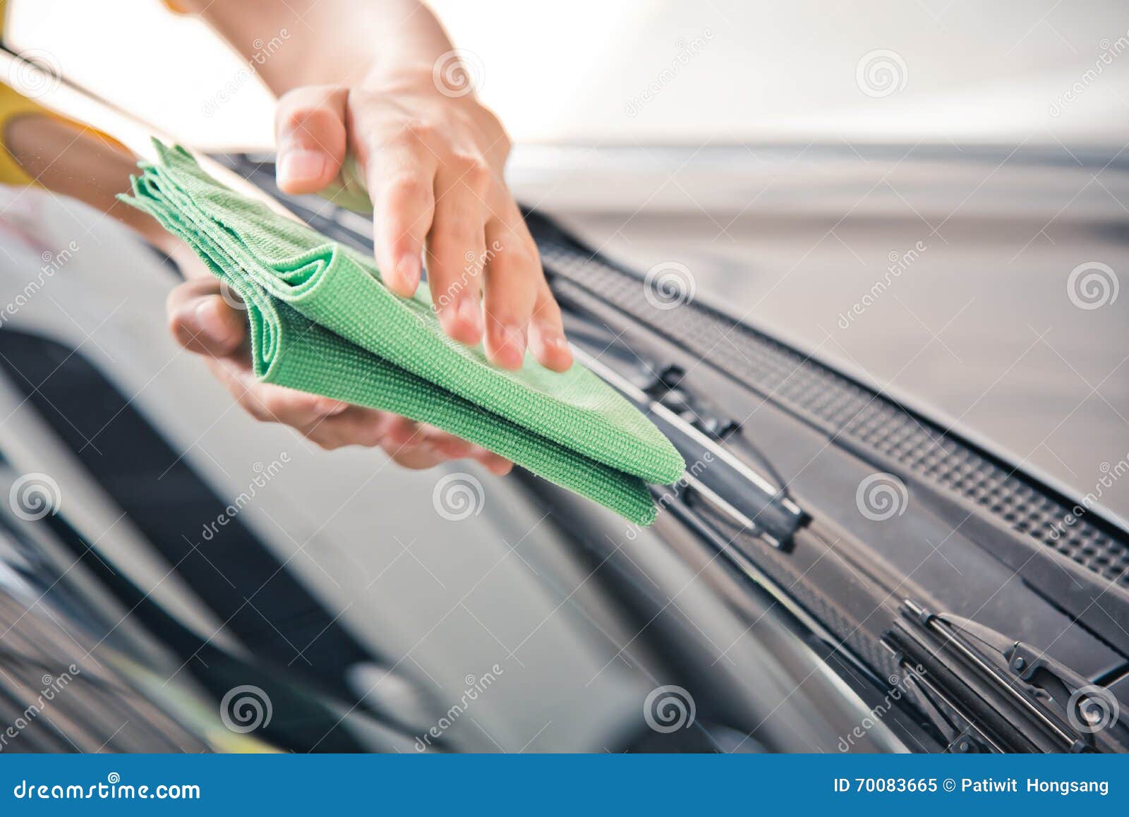 Cleaning glass car stock image. Image of care, manual 70083665