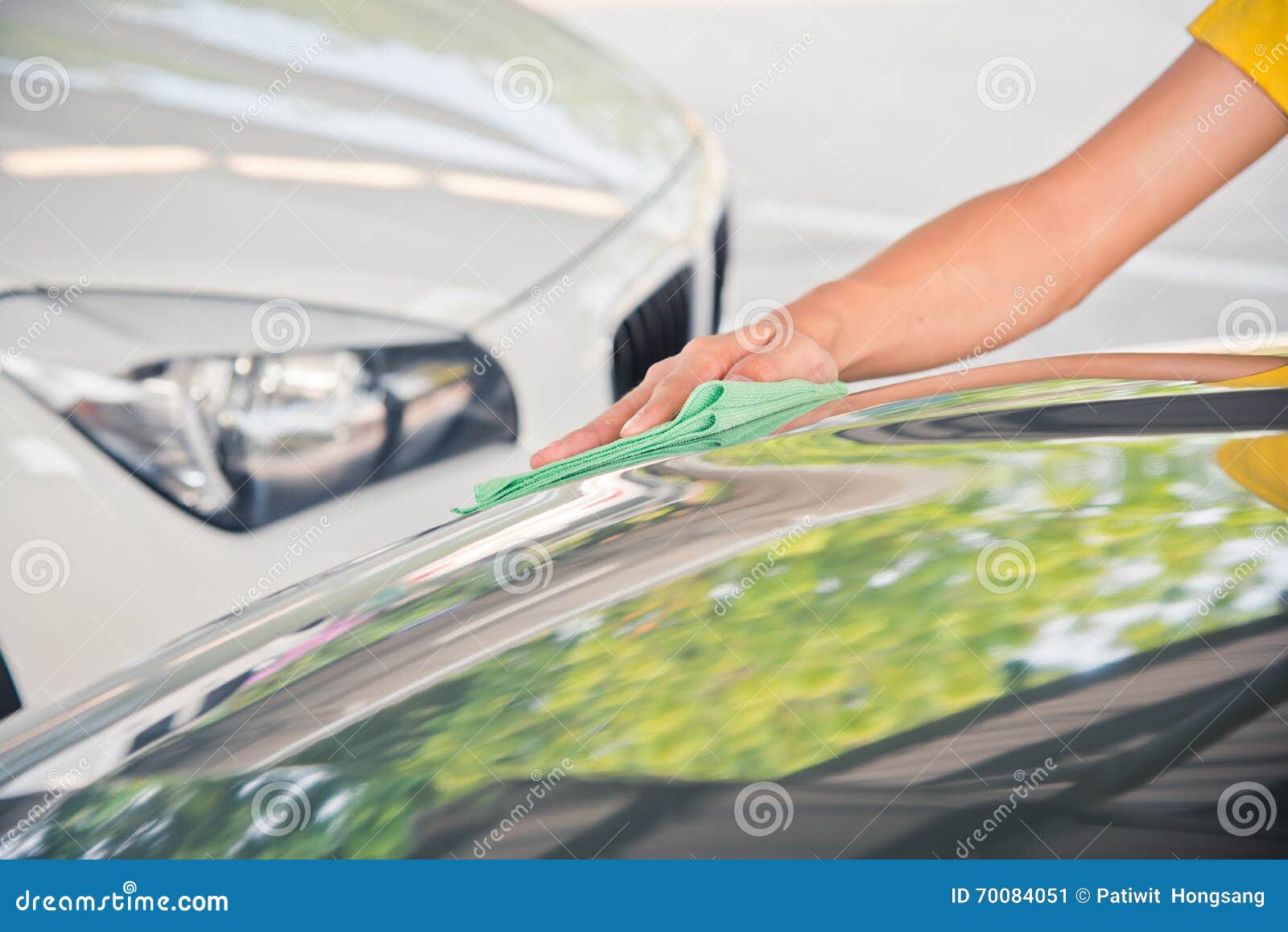 Cleaning glass car stock image. Image of automobile, people 70084051