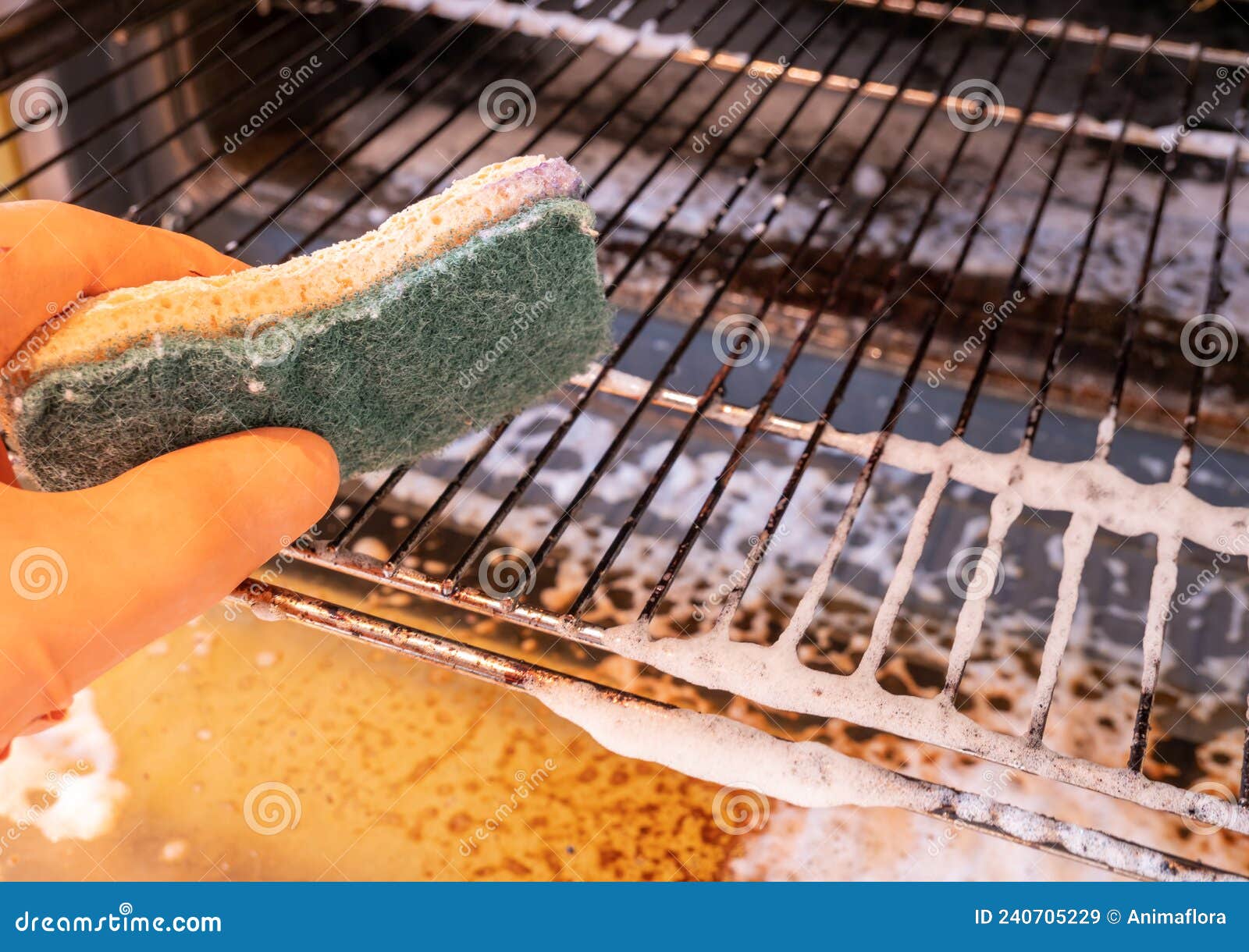 Cleaning the Grill in the Oven Stock Image Image of concept, grease