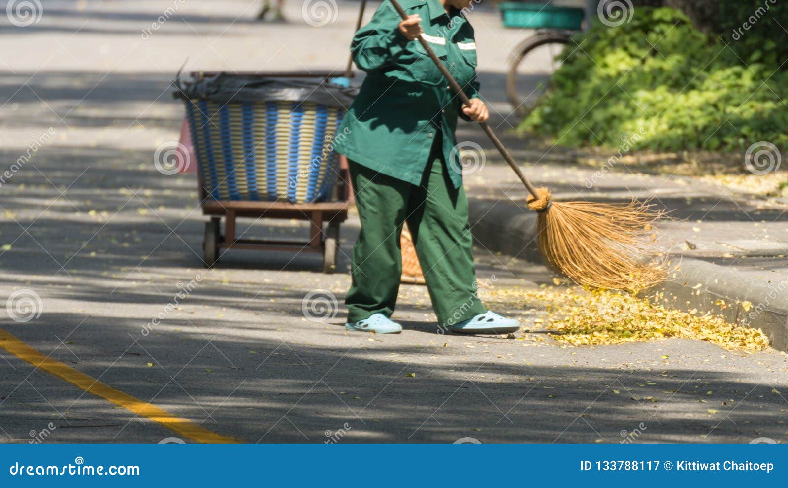 Cleaning ground stock image. Image of garbage, sidewalk 133788117