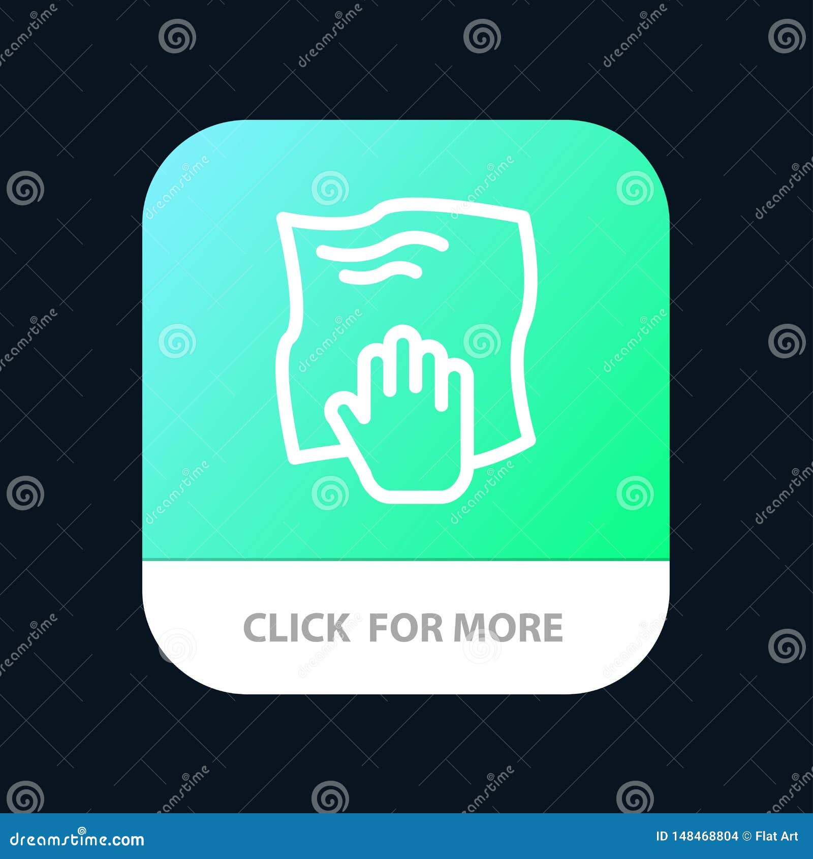 Cleaning, Hand, Housework, Rub, Scrub Mobile App Button. Android and