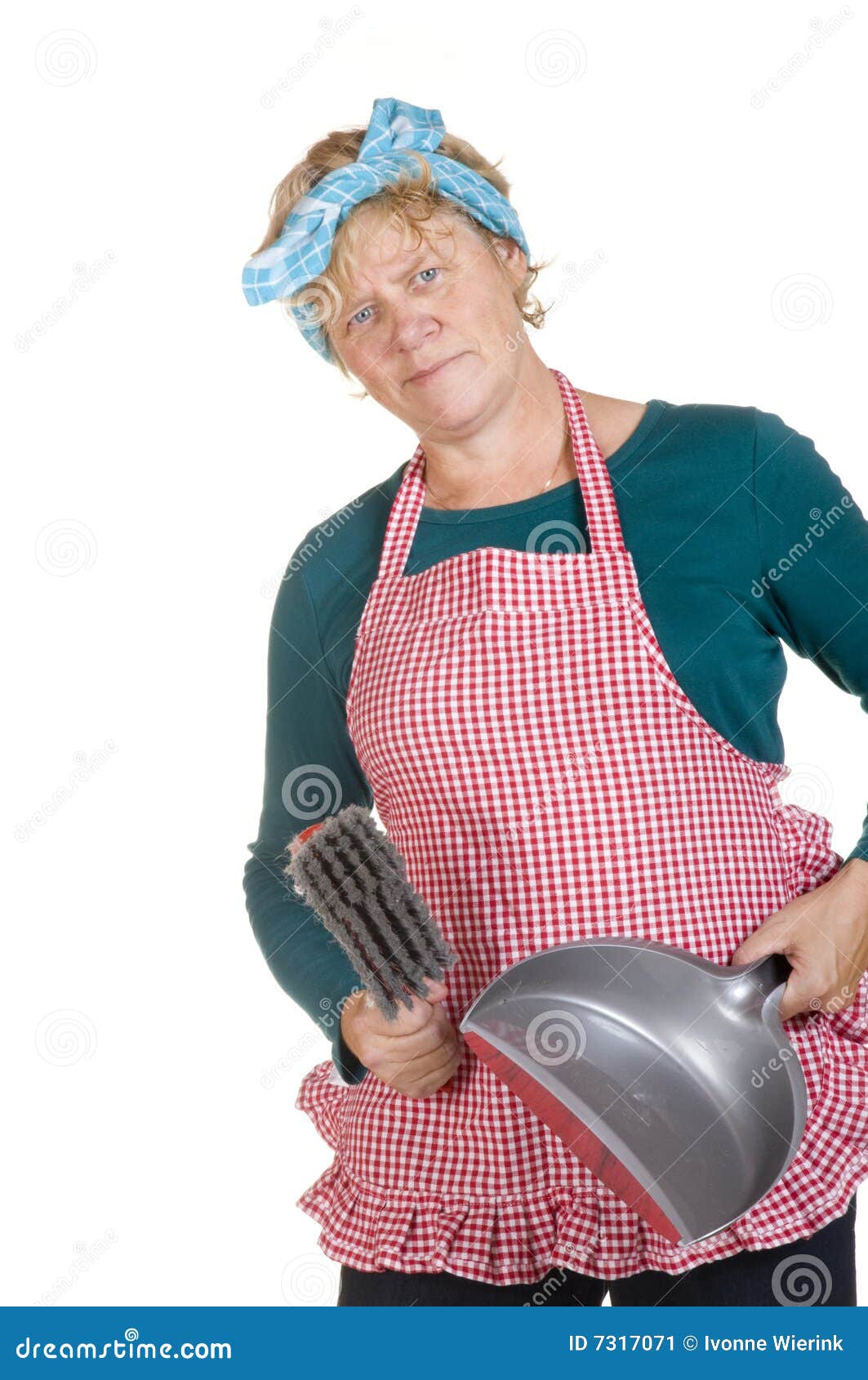 Cleaning house wife stock image. Image of smiling, brush - 7317071