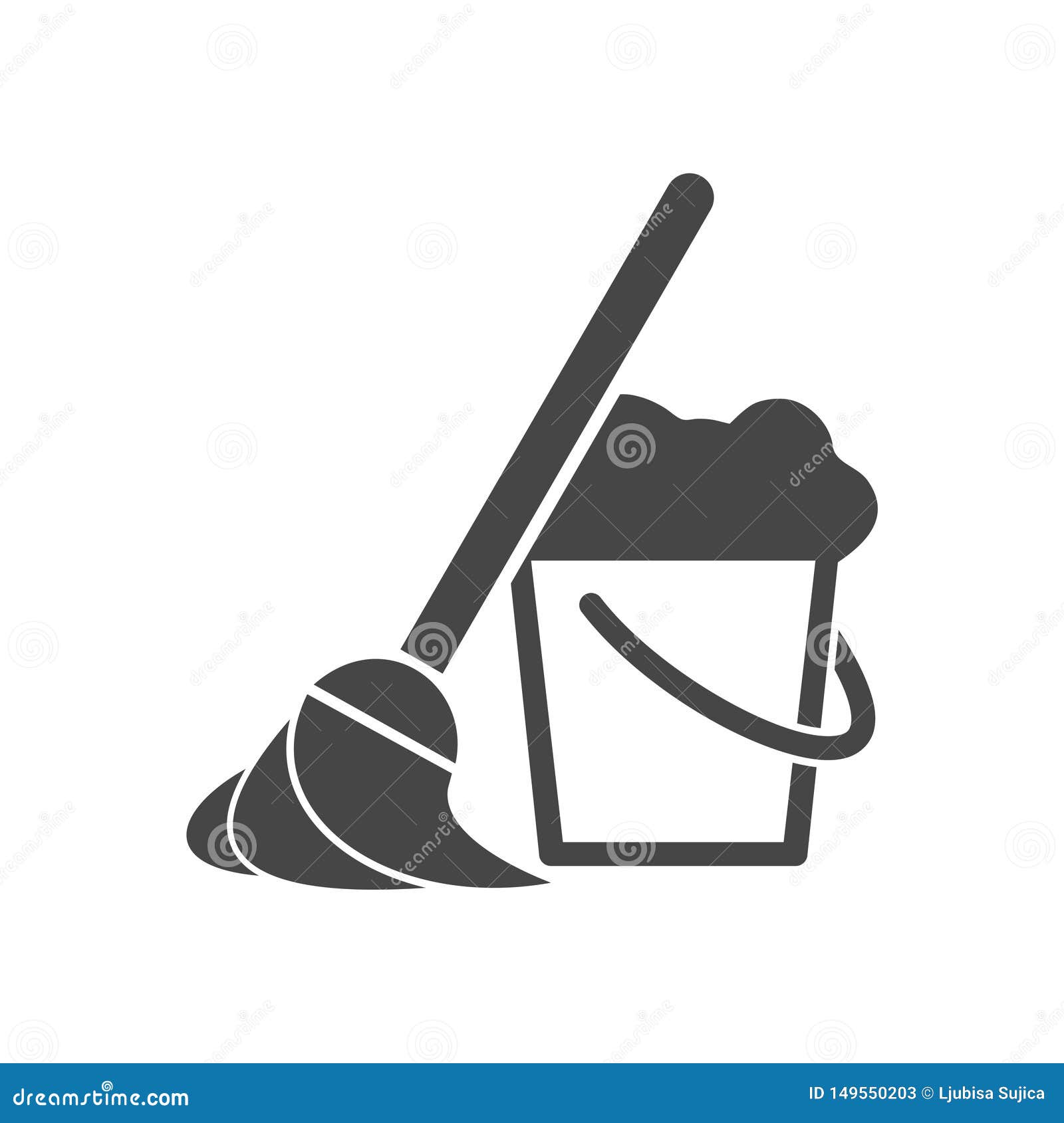 Cleaning Icon Set Illustration Stock Vector Illustration of dustpan