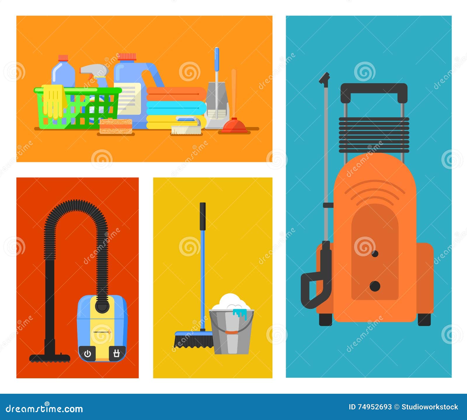 Cleaning icons set stock vector. Illustration of cleaning 74952693