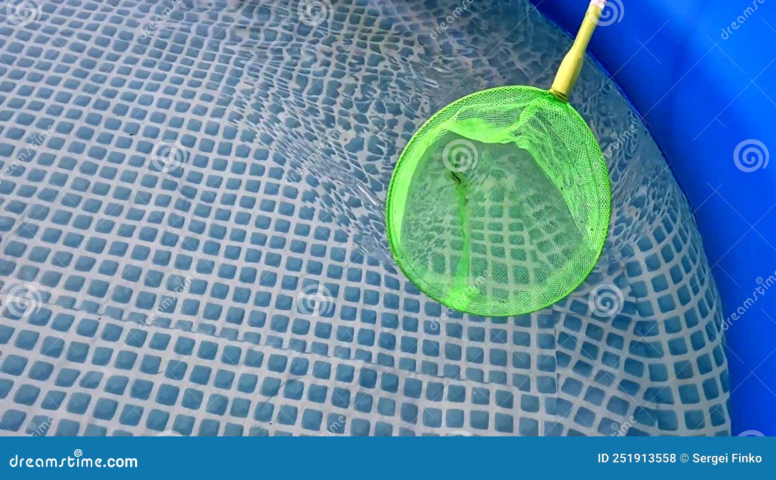 Inflatable pool cleaning stock footage. Video of pool 251913558