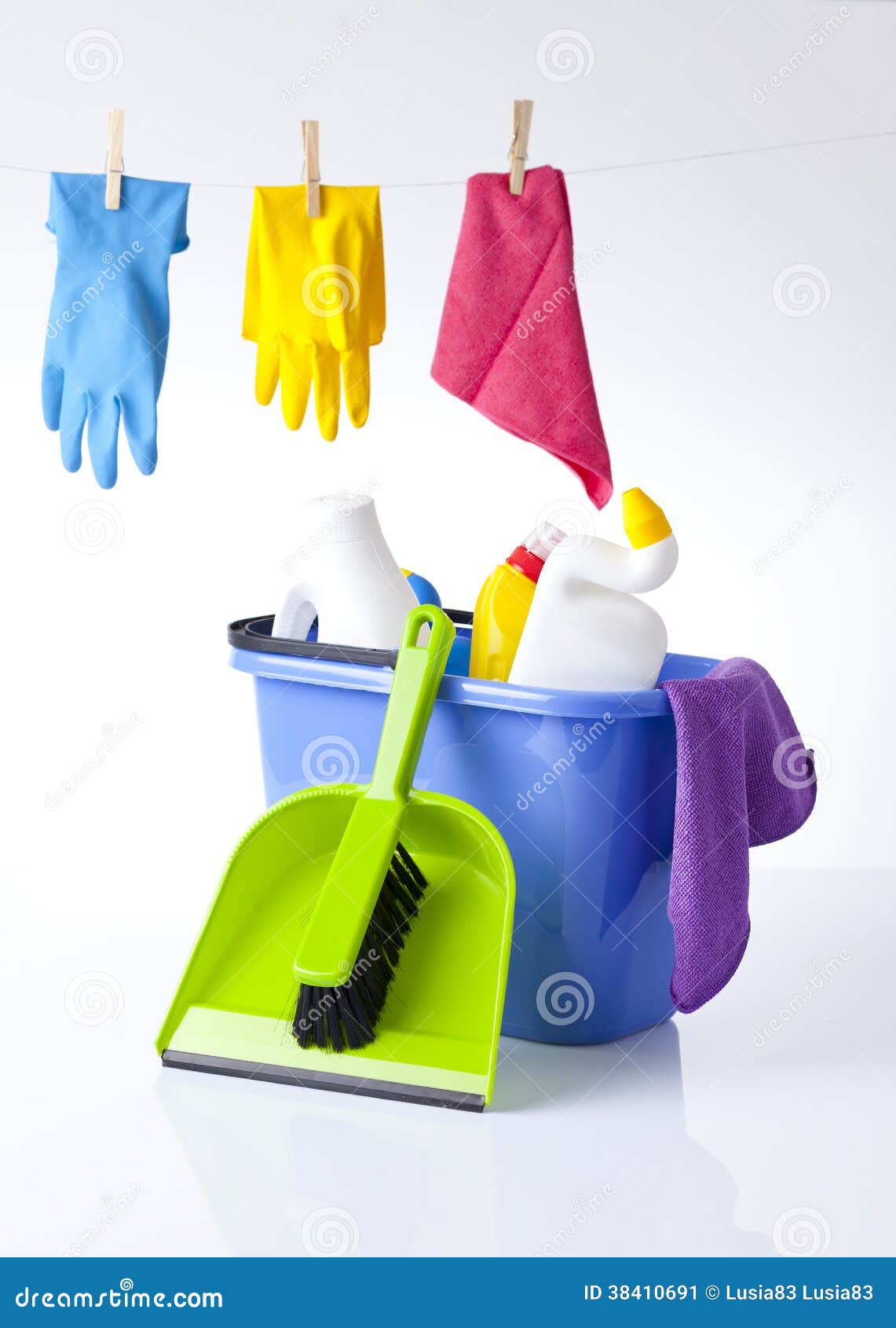 Cleaning items stock image. Image of absorb, household 38410691