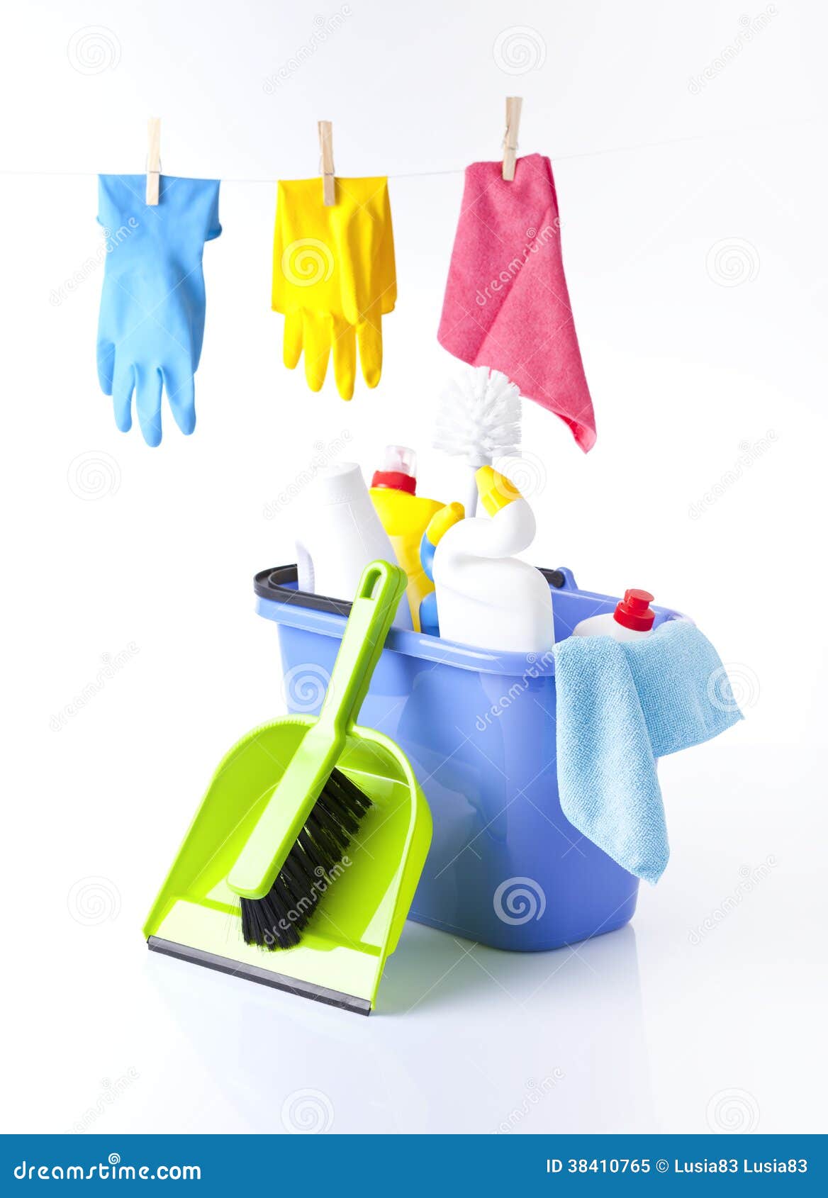 Cleaning items stock image. Image of laundering, fresh 38410765